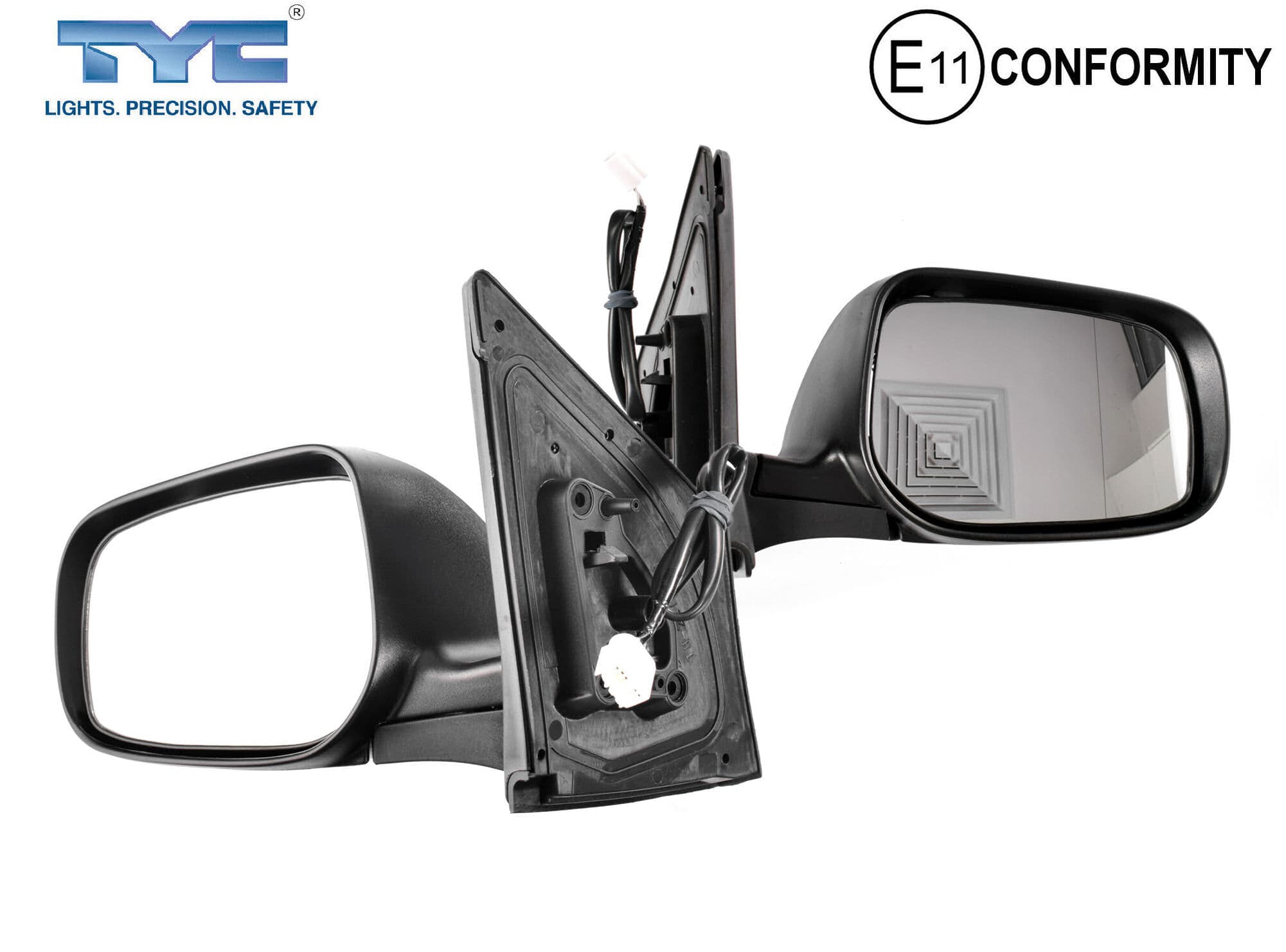 TYC Pair LH+RH Door Mirror 5Pins For Toyota Corolla ZRE152 Sedan 10~13 *Emark view 2