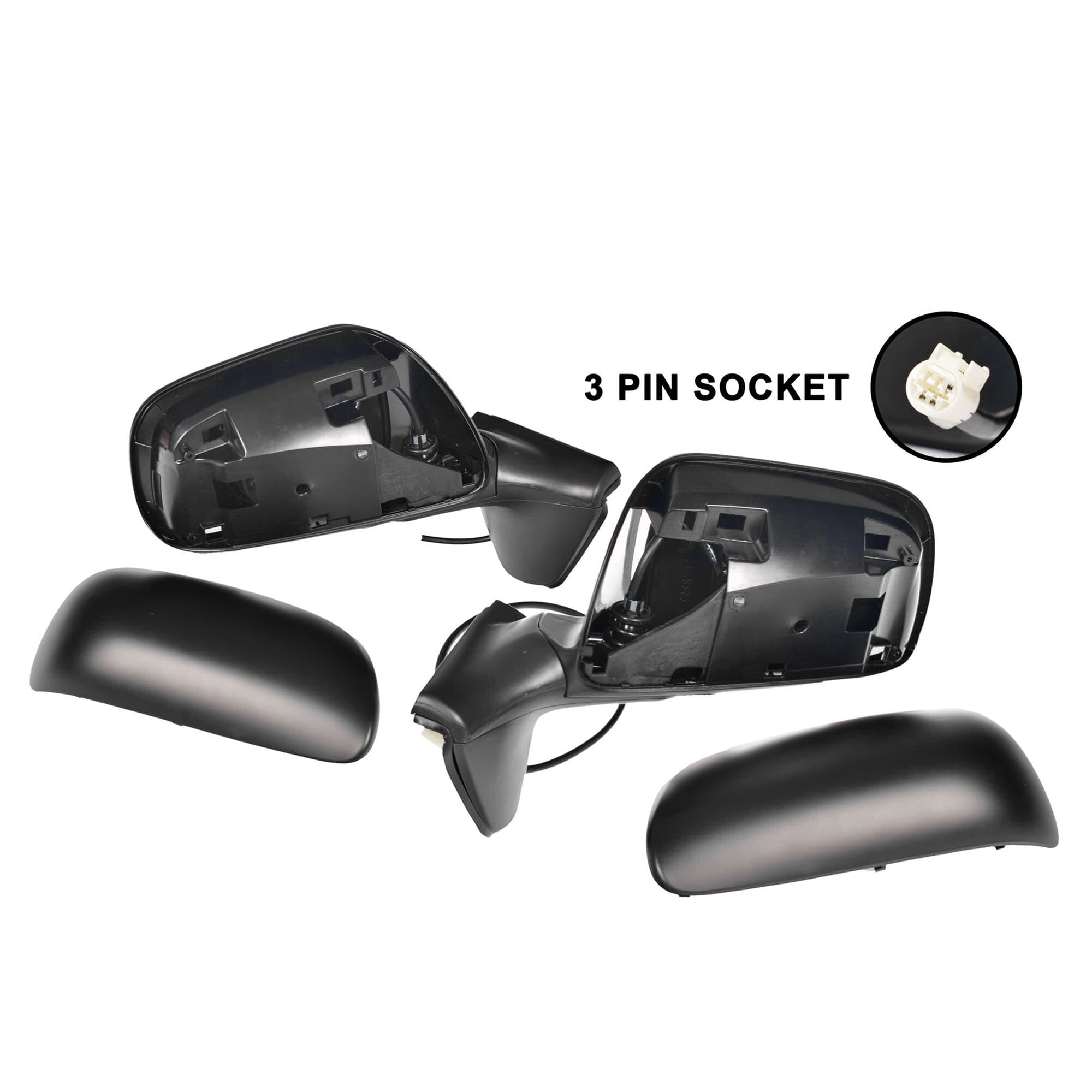 TYC Pair LH+RH Electric Door Mirror For Toyota Corolla ZRE152 Hatch 07~09 *Emark