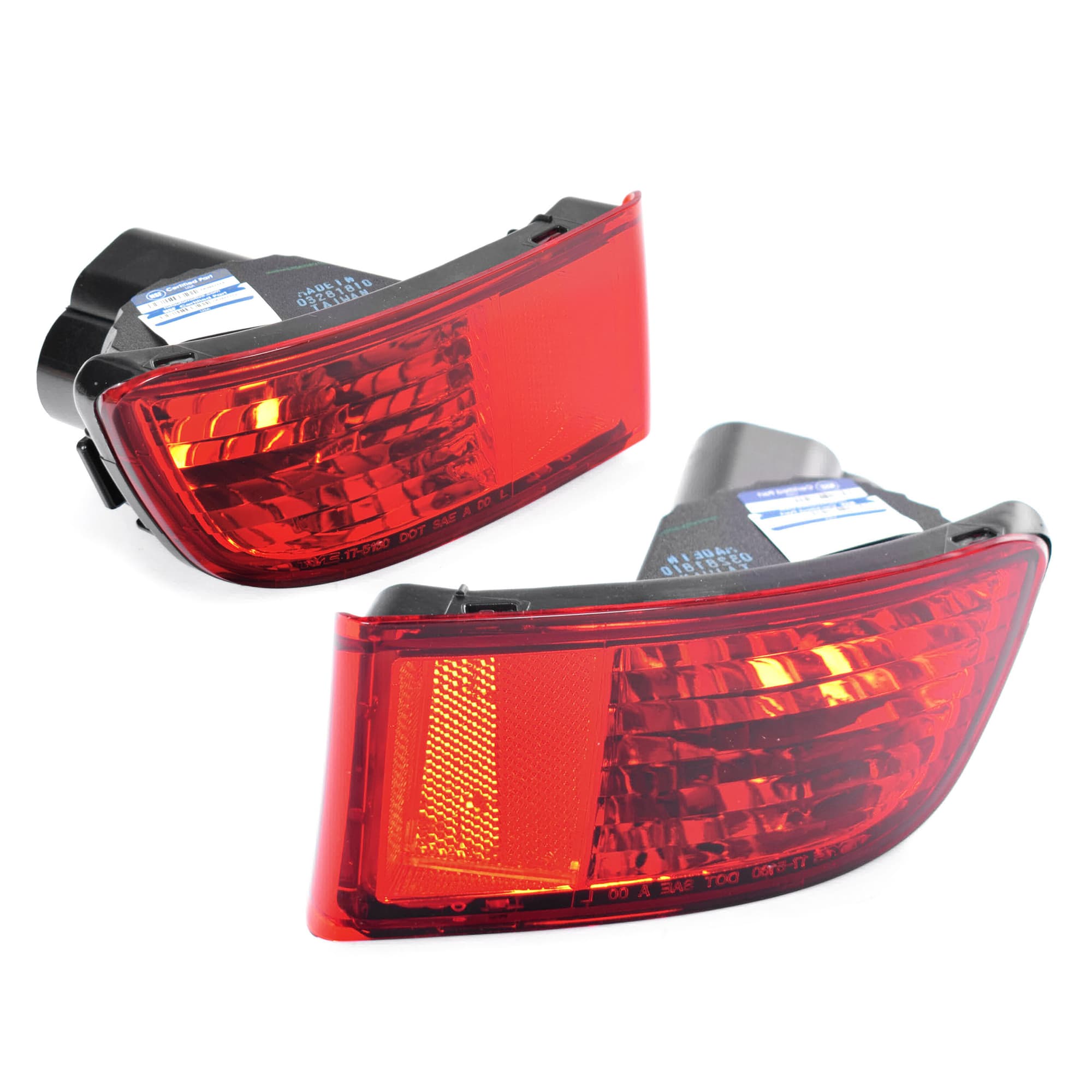 TYC Pair LH+RH Rear Bumper Reflector For Toyota Prado 120 Series 02~09 *SAE/DOT
