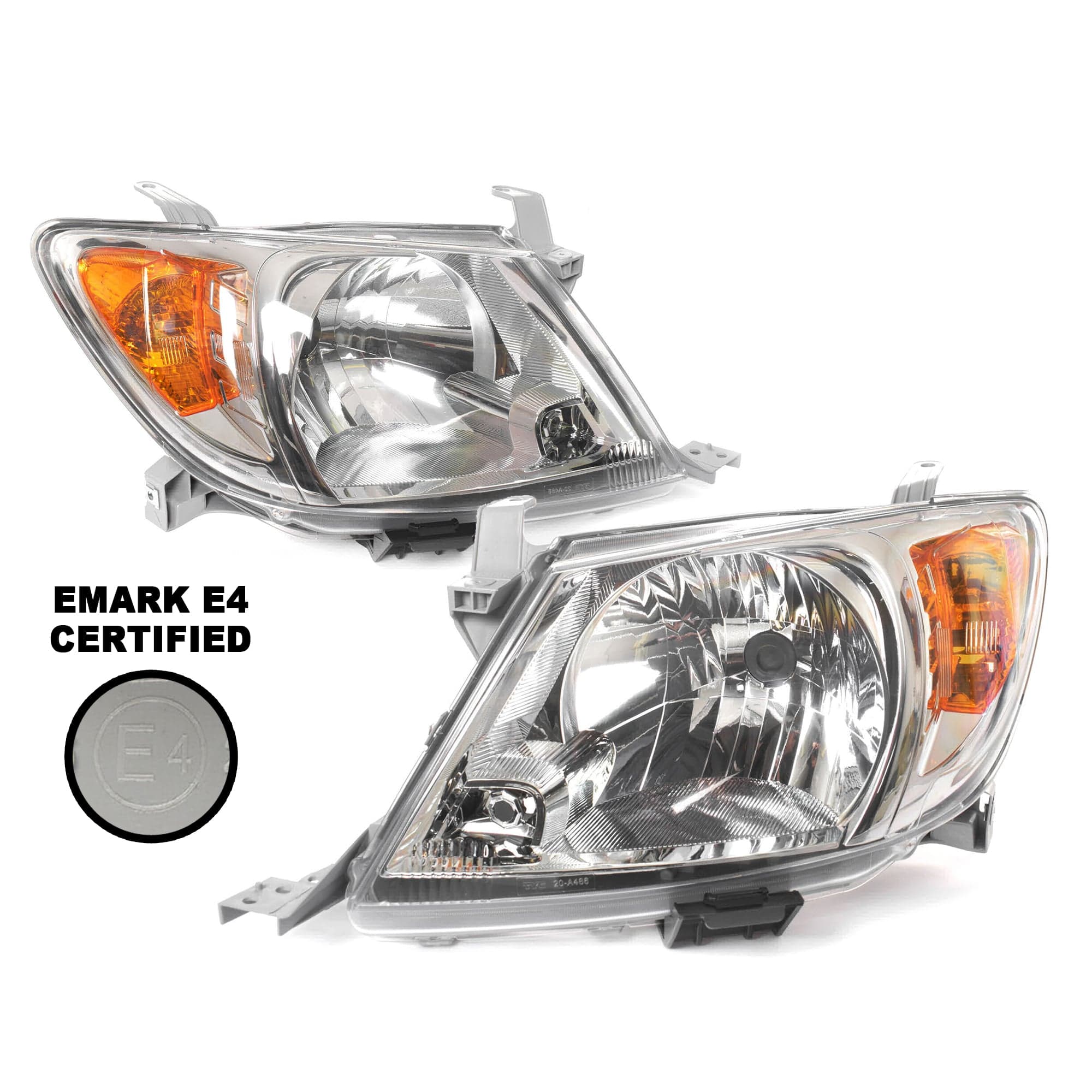 TYC Pair LH+RH Head Light Lamp E Mark For Toyota Hilux Ute 2005~2008 2WD 4WD