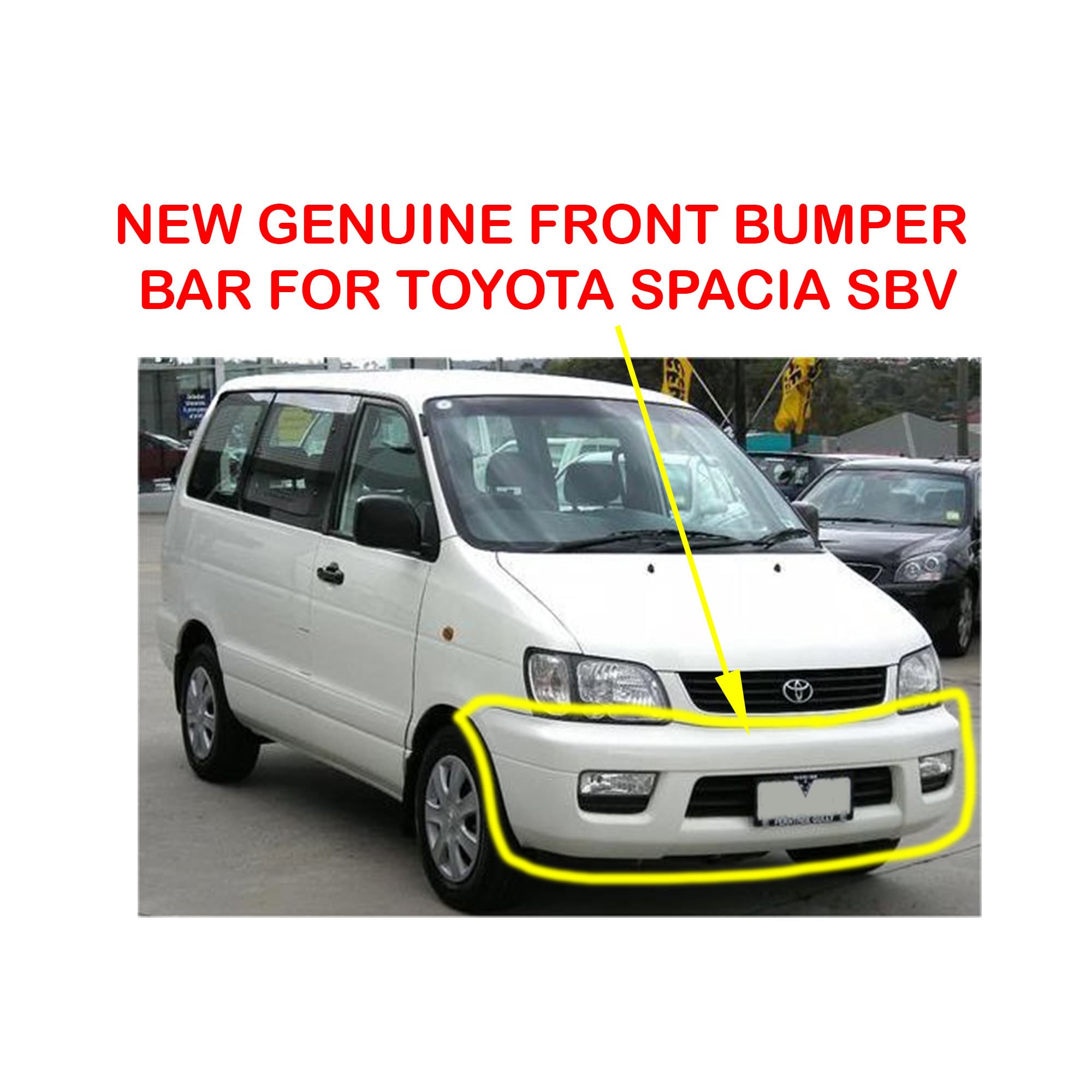 Genuine Front Bar Bumper Bar Cover For Toyota Spacia Van R40 1996~1998
