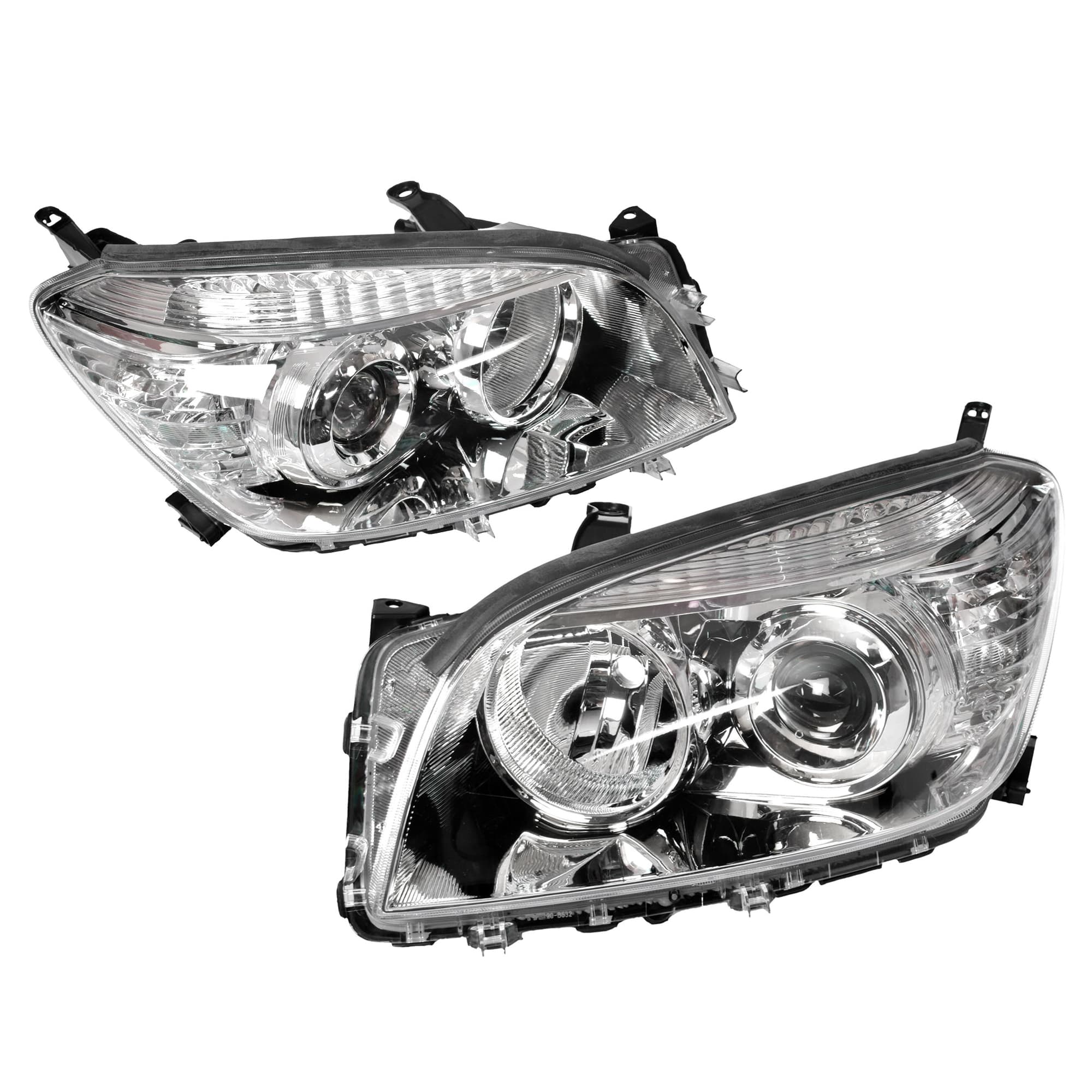 TYC Pair LH+RH Head Light Lamp Chrome For Toyota RAV4 ACA30 05~08 *Emark