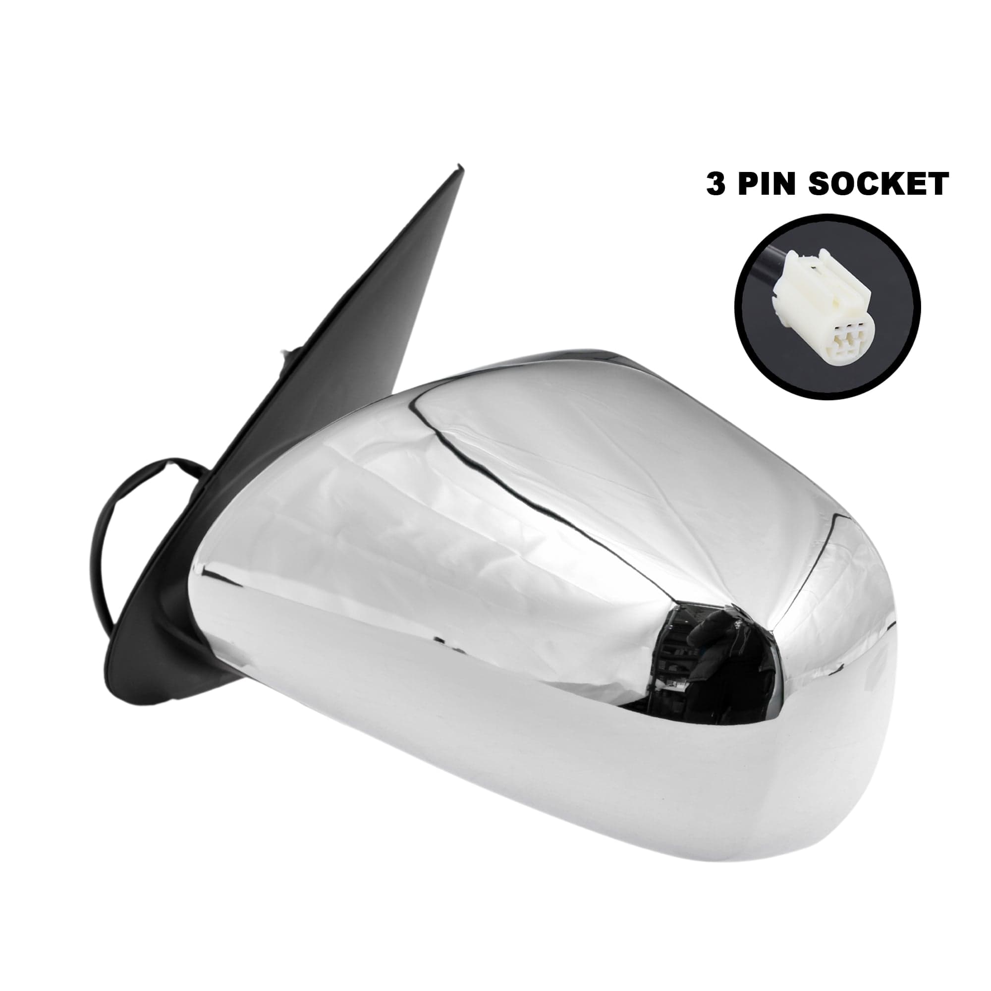 LH Left Hand Electric Door Mirror Chrome For Toyota Hiace Van Bus