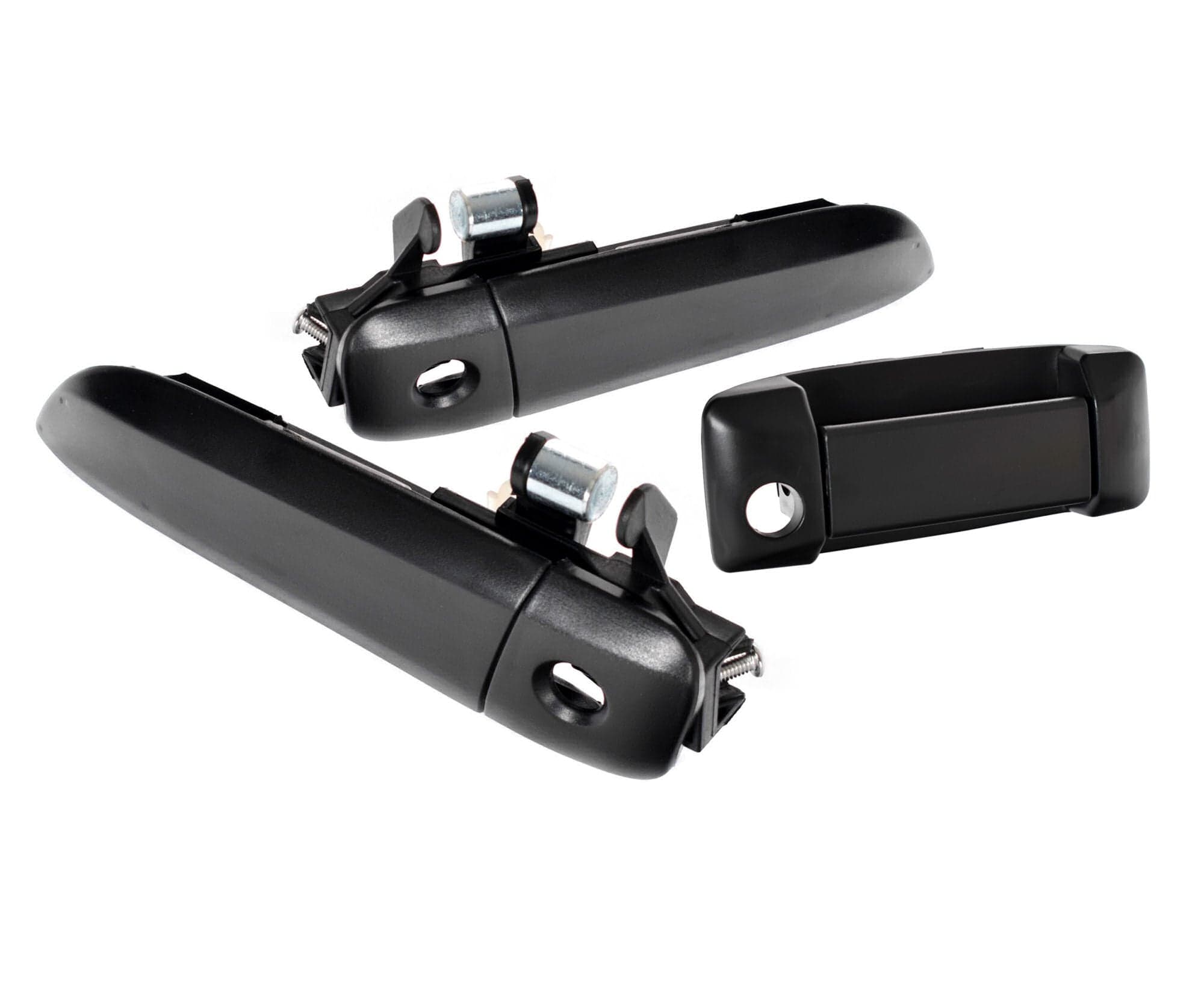 Set 3 pcs FRONT & SLIDING Outer Door Handle (Black) For Toyota Hiace Van 05~19
