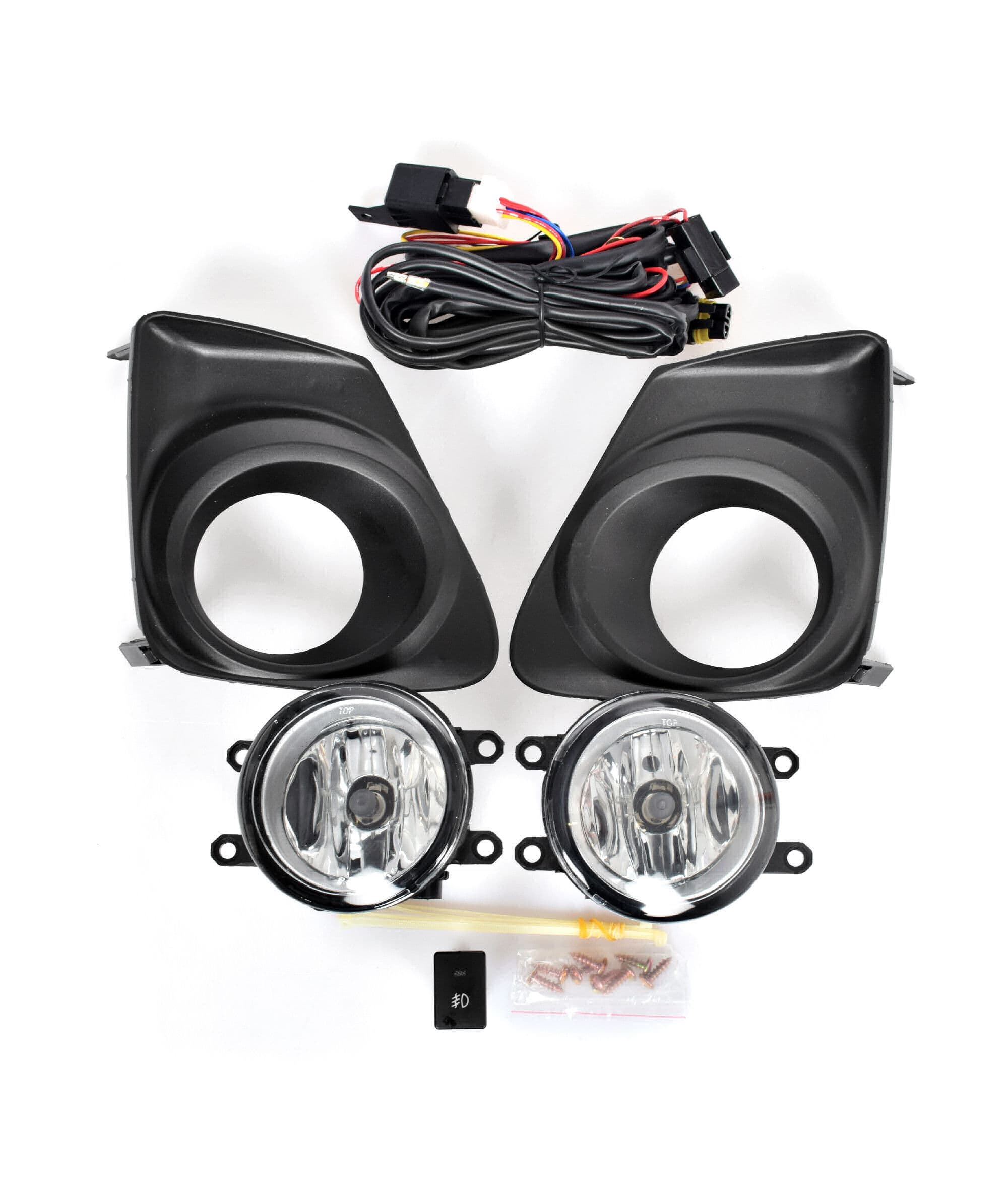 Fog Light Spot Driving Lamp Kit Black For Toyota Corolla Sedan ZRE152