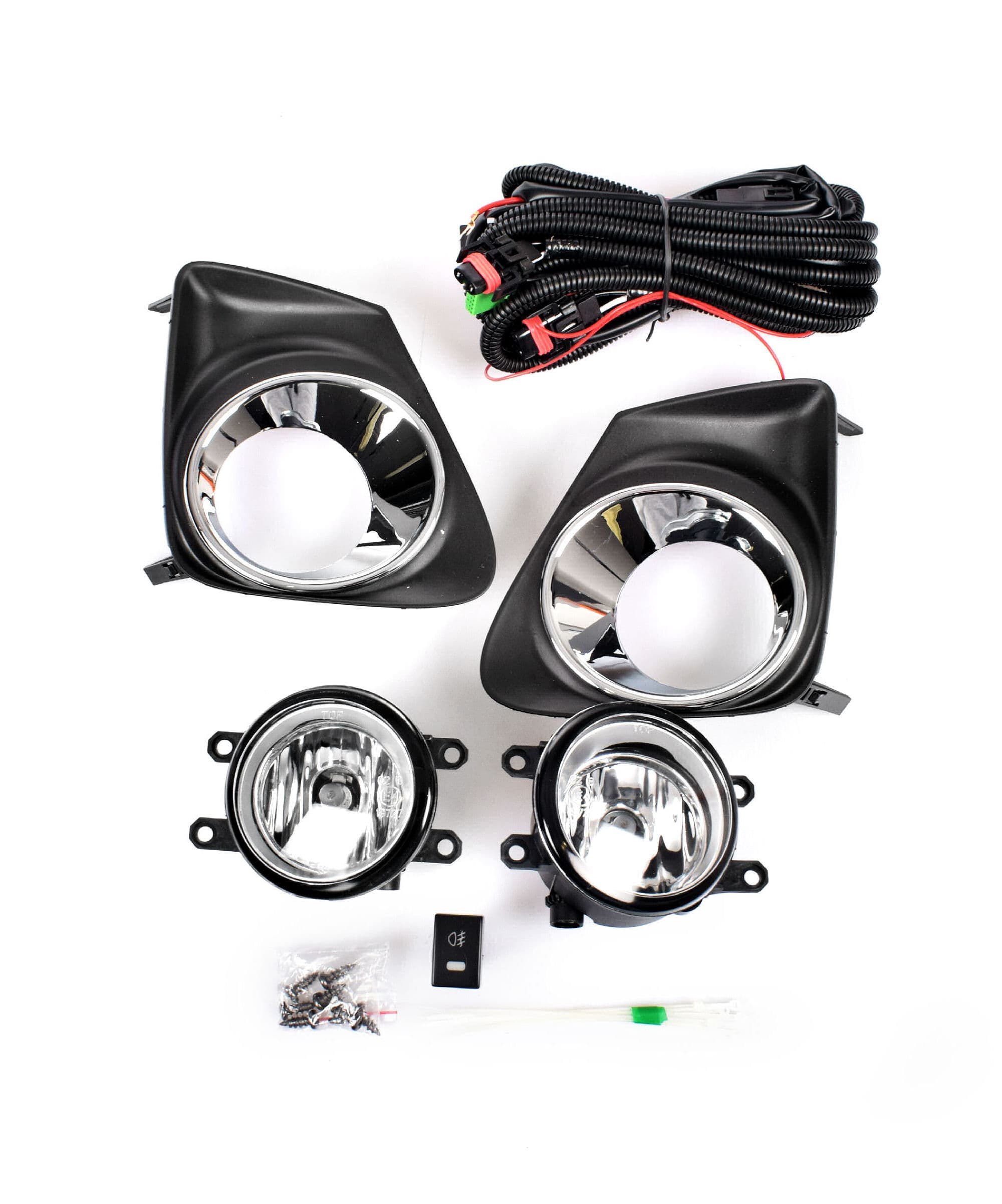 Fog Light Spot Driving Lamp Kit Chrome For Toyota Corolla Sedan ZRE152