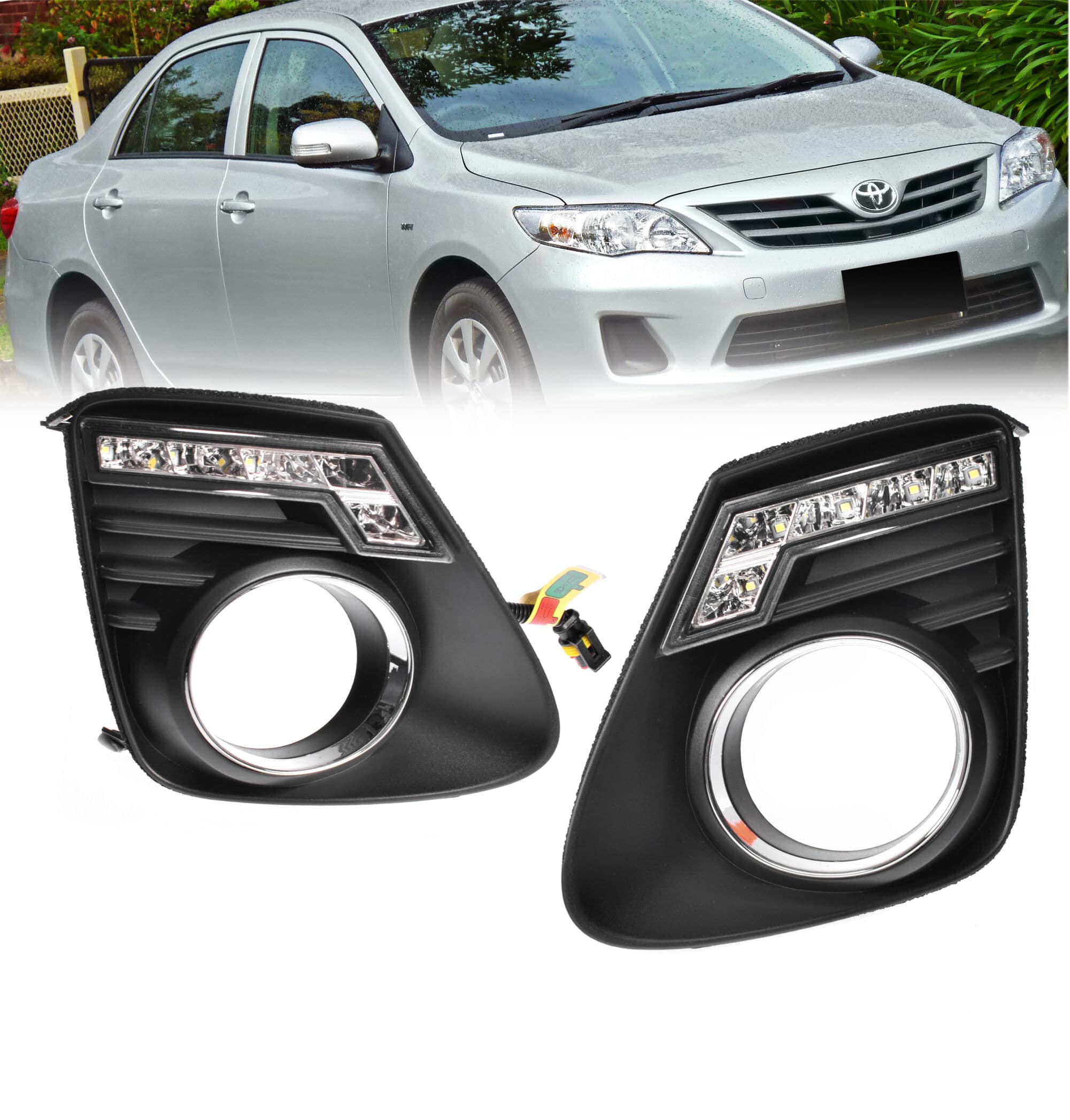 Day Light Running Lamp Kit DRL LED Cover For Toyota Corolla ZRE152 10~13 Sedan