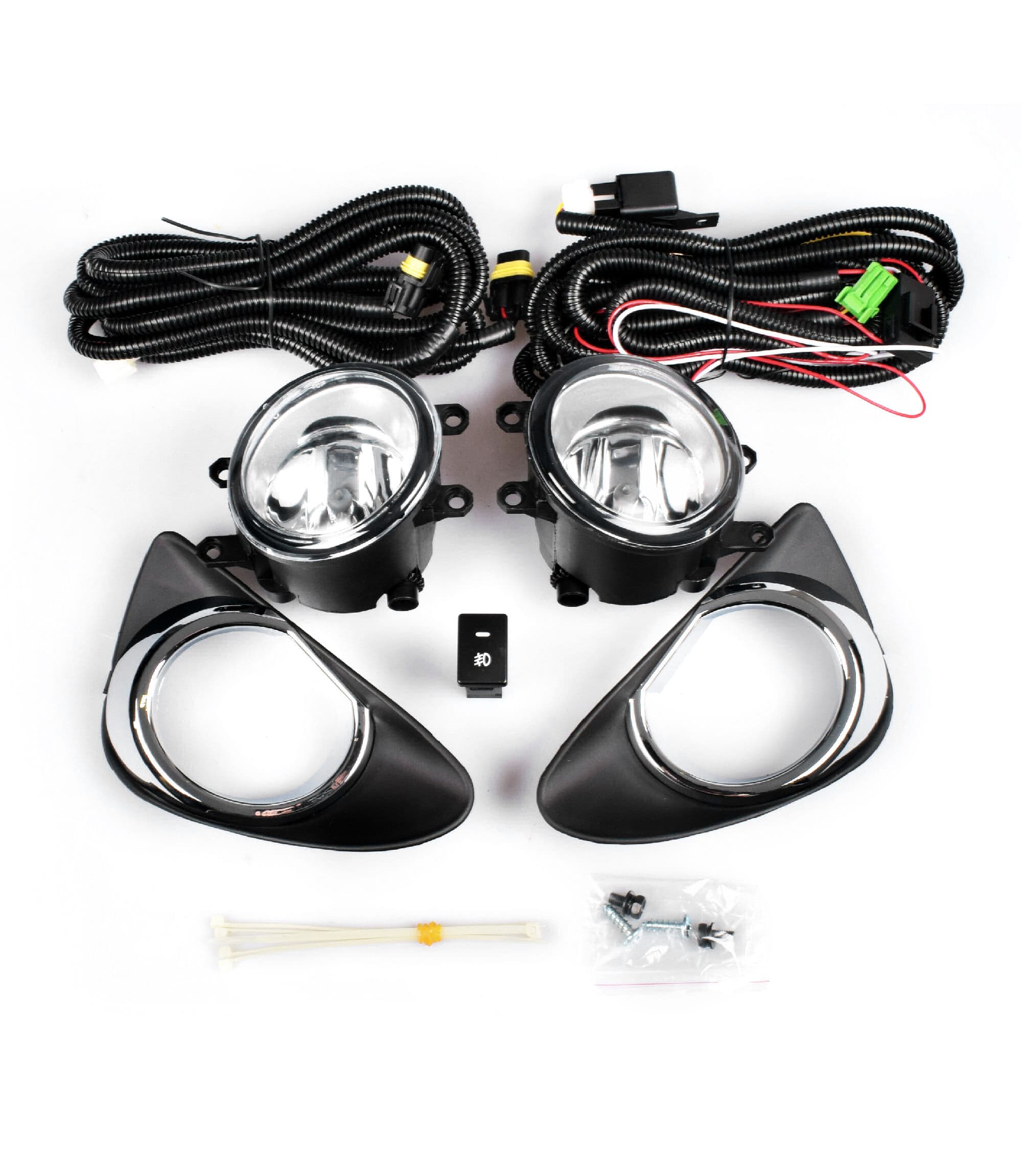 Full Set Fog Light Driving Lamp KIT For Toyota Yaris Hatch YR YRS YRS 11~14