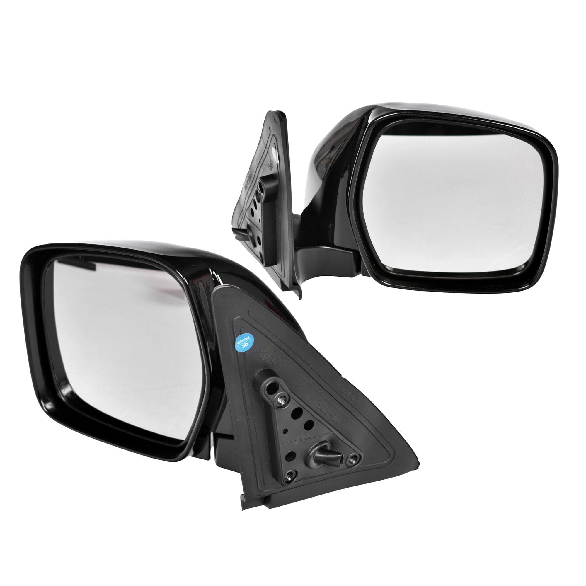 TYC Pair LH+RH Manual Door Mirror Black For Toyota Landcruiser 100 98~07 *Emark view 2
