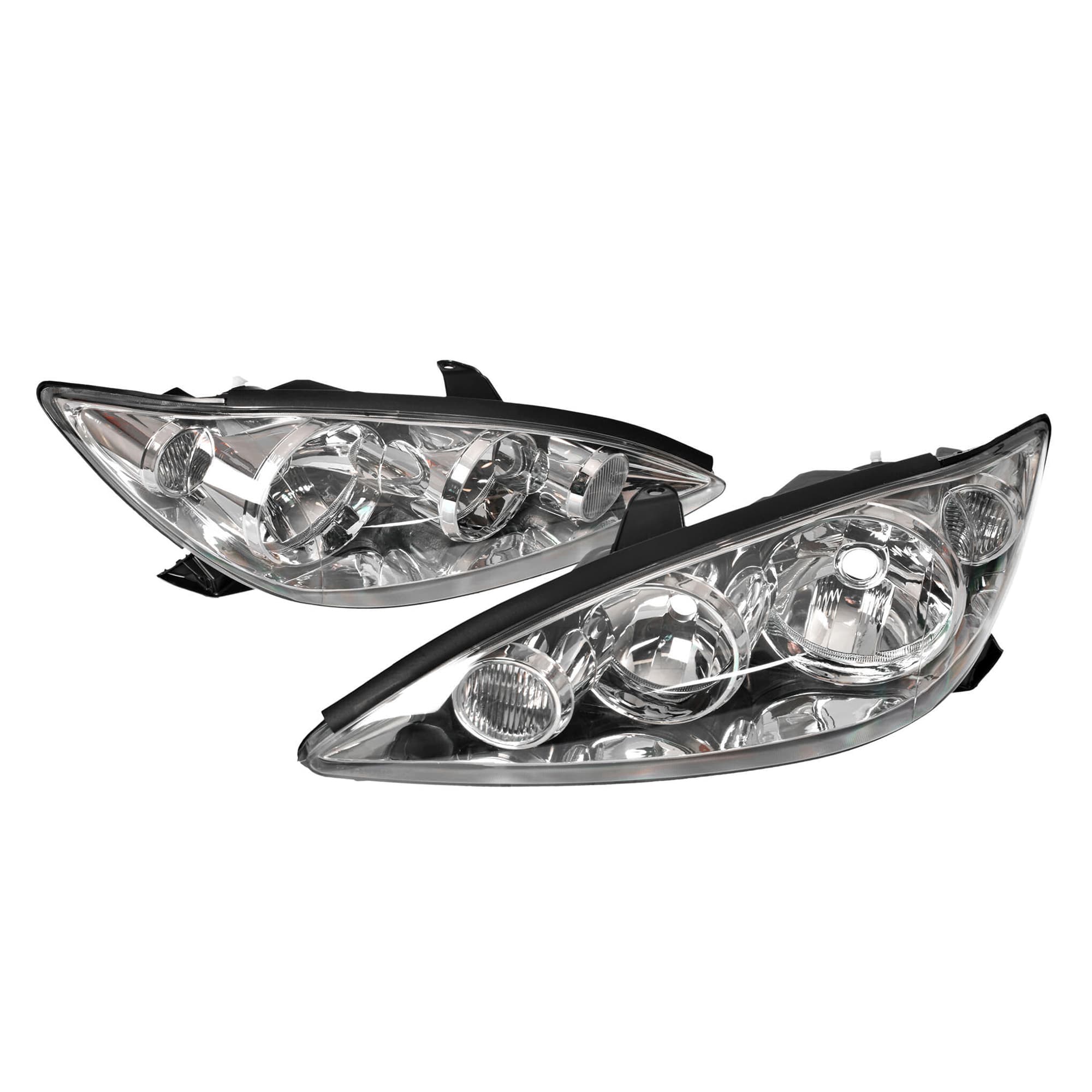 TYC Pair LH+RH Head Light Lamp (Chrome) For Toyota Camry CV36