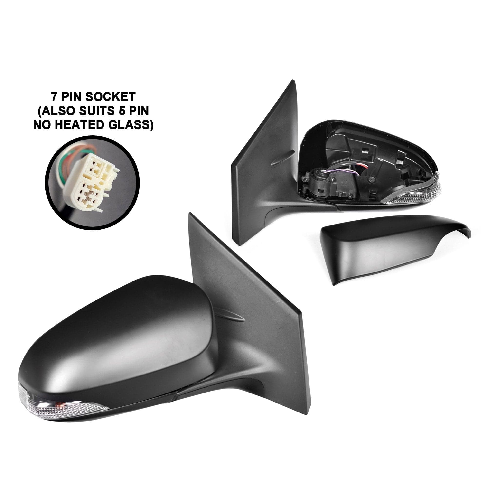 TYC Pair LH+RH Door Mirror 7Pin For Toyota Corolla ZRE182 Hatch 12~18 *Emark