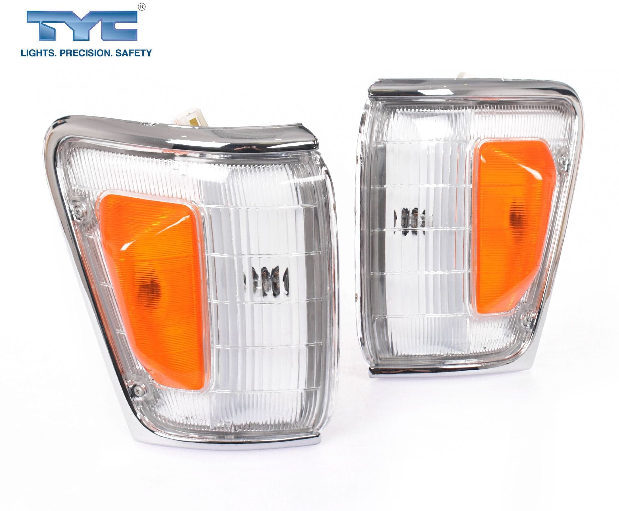 TYC Pair LH+RH Corner Light Chrome For Toyota Hilux 4WD 4 Runner Surf 1988-1991