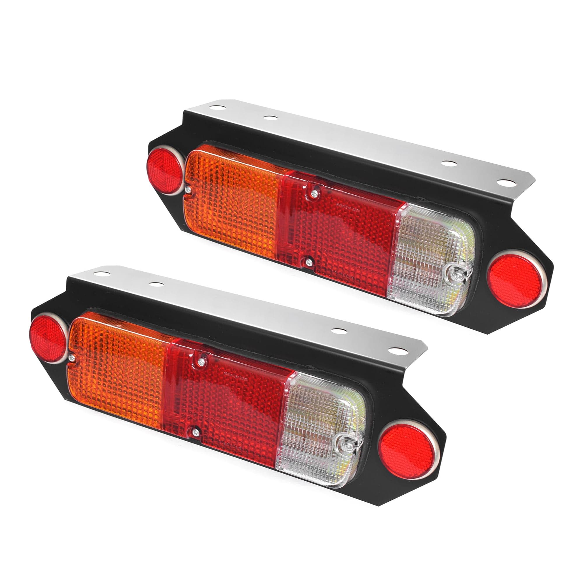 Pair LH=RH Tail Light Lamp 245mm With Base For Toyota Hilux / Landcruiser 88-ON