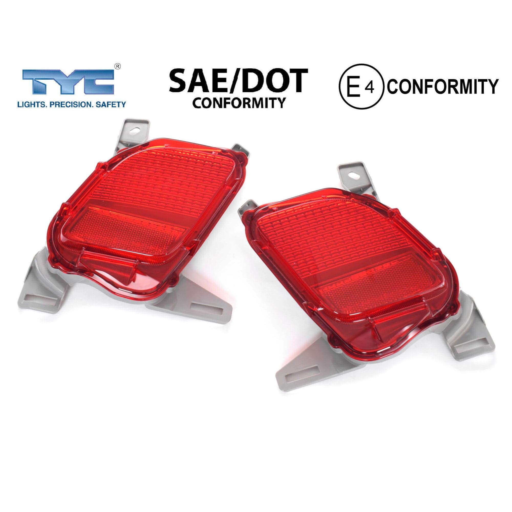 Pair LH+RH Bumper Bar Reflector (No Light) For Toyota Kluger GSU50