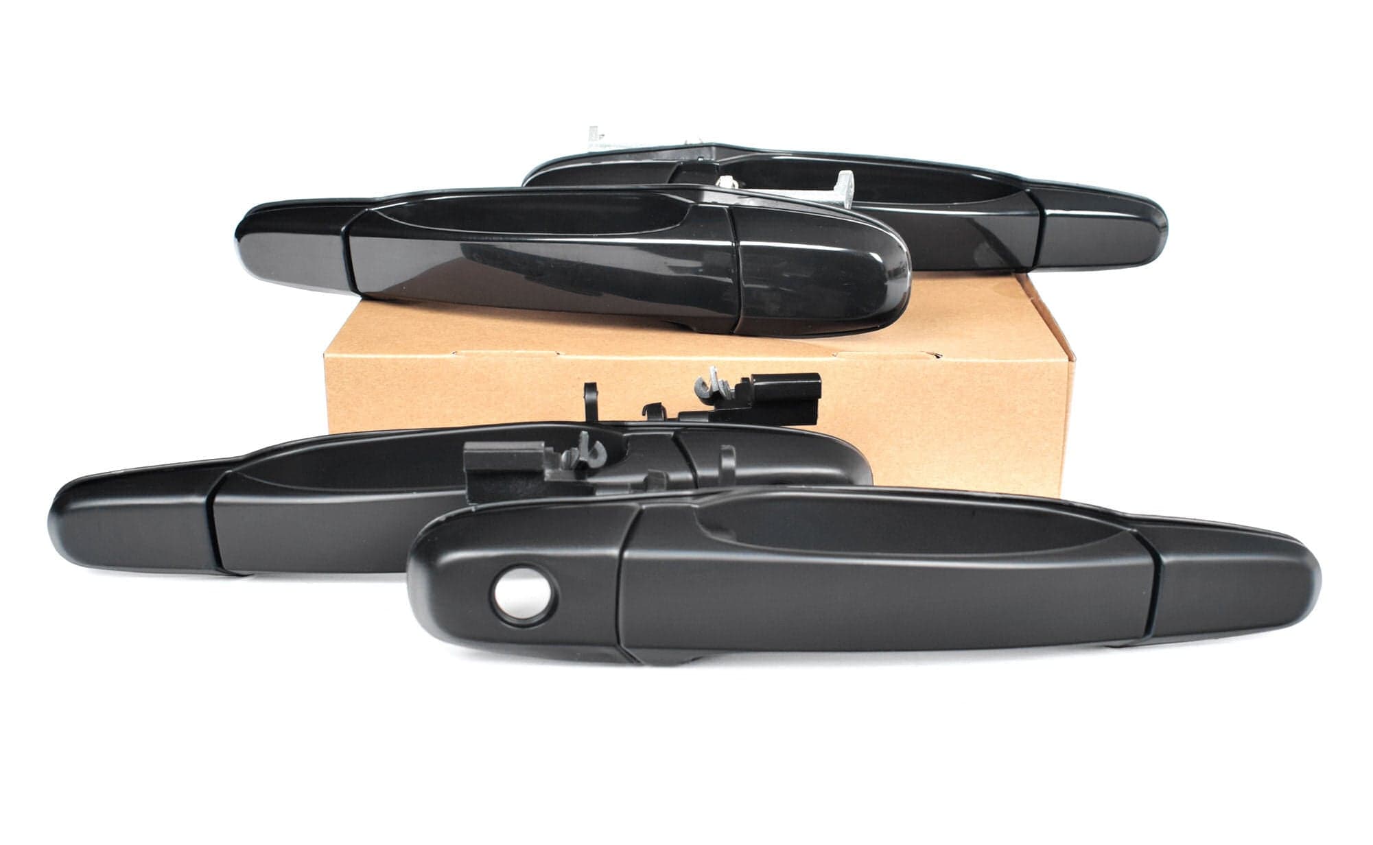Set of 4 Pcs Pair LH+RH Outer Door Handle (Black) For Toyota Tarago ACR30 00~06