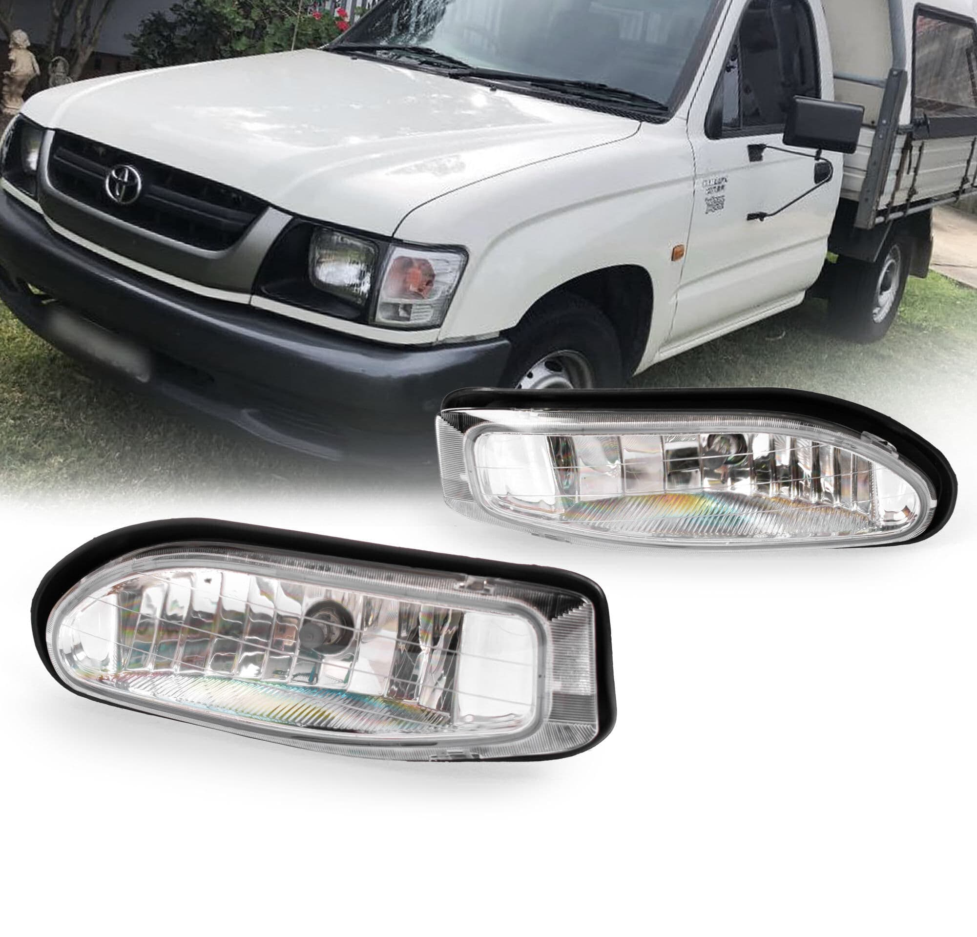 Full Set Fog Light Spot Driving Lamp KIT For Toyota Hilux Ute 2001~2005 Workmate
