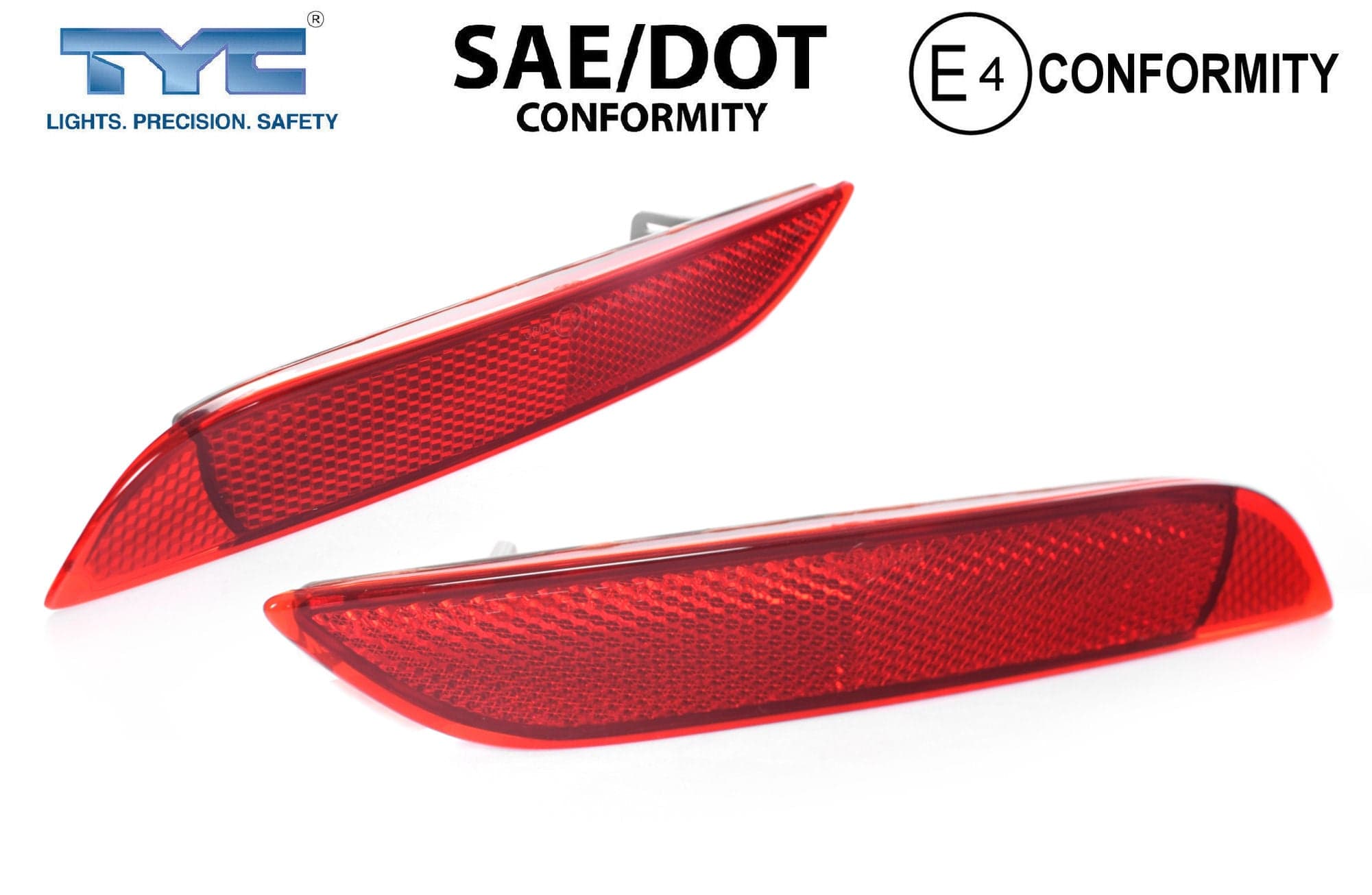 Set Pair LH+RH Rear Bar Reflector Lamp For Toyota Corolla ZRE182 Hatch 15~18
