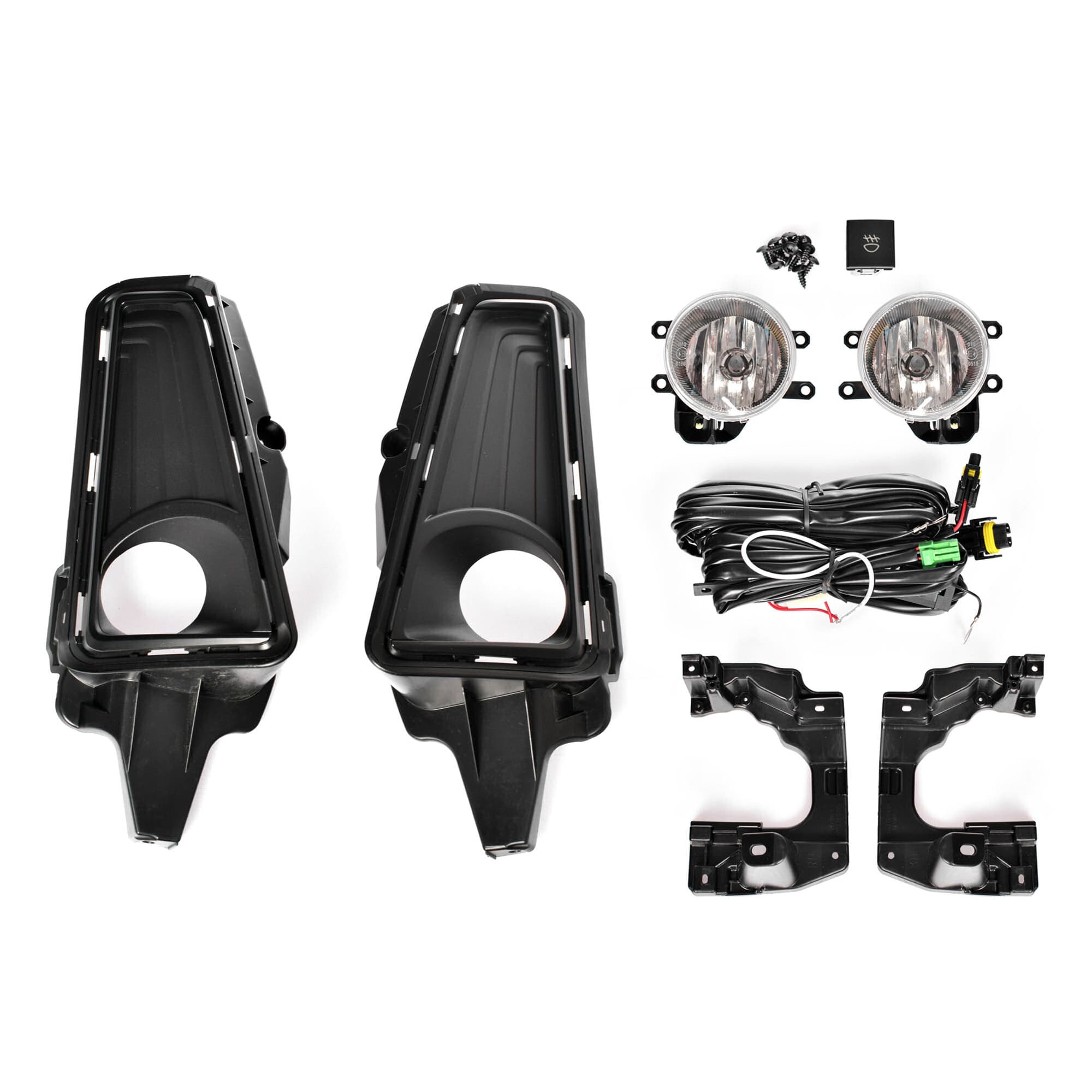 Full Set Fog Light Spot Driving Lamp KIT Black For Toyota Hiace 300 Series 19~On view 2