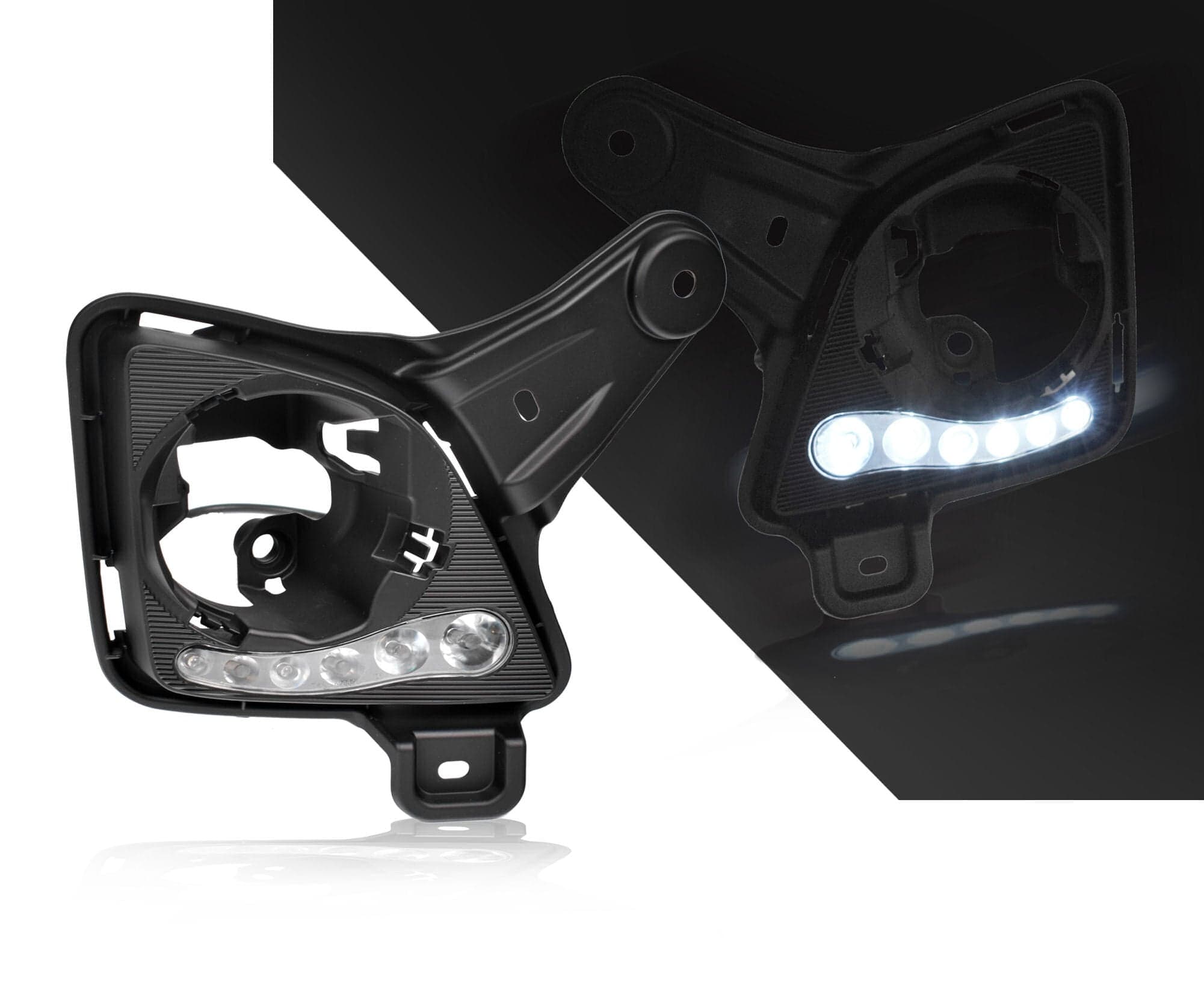 LED DRL Day Light Running Lamp Bezel Fog Driving Cover For Toyota Hiace 10~13