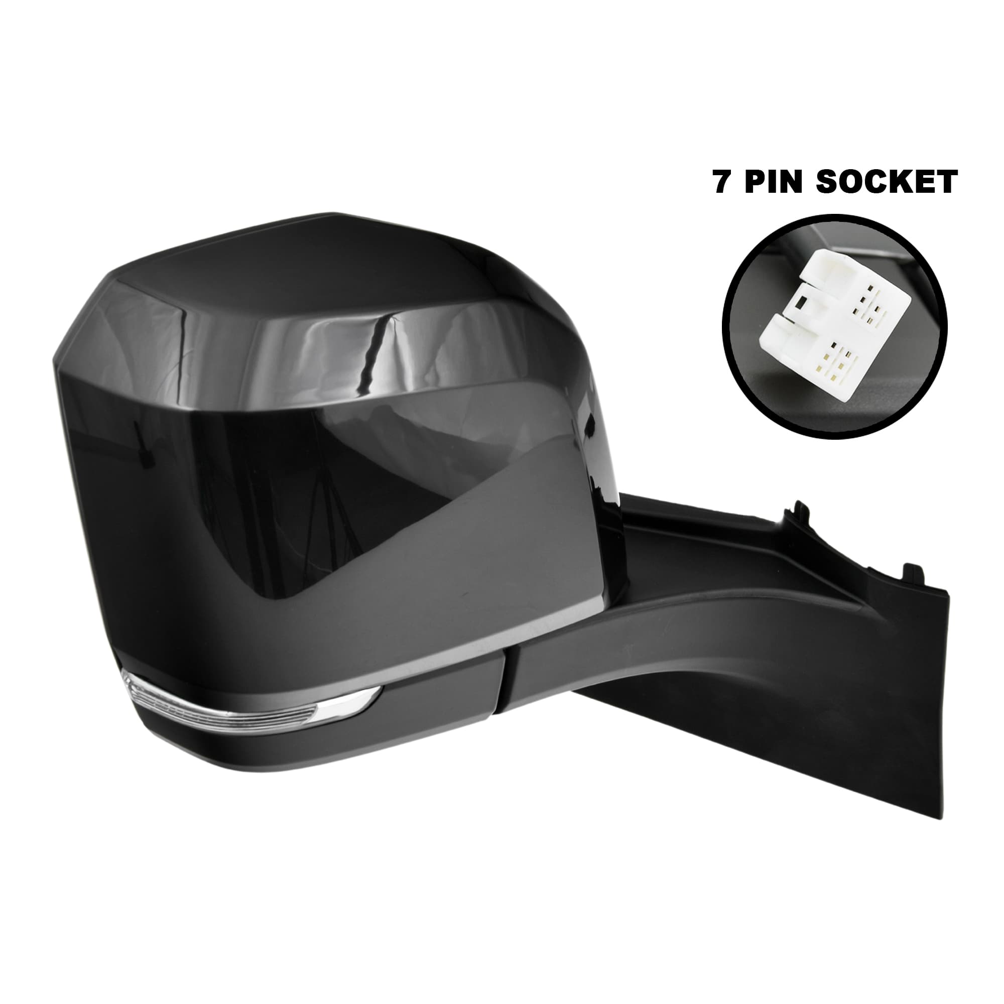 RH Right Electric Door Mirror Single Glass Black For Toyota Hiace 2019~On
