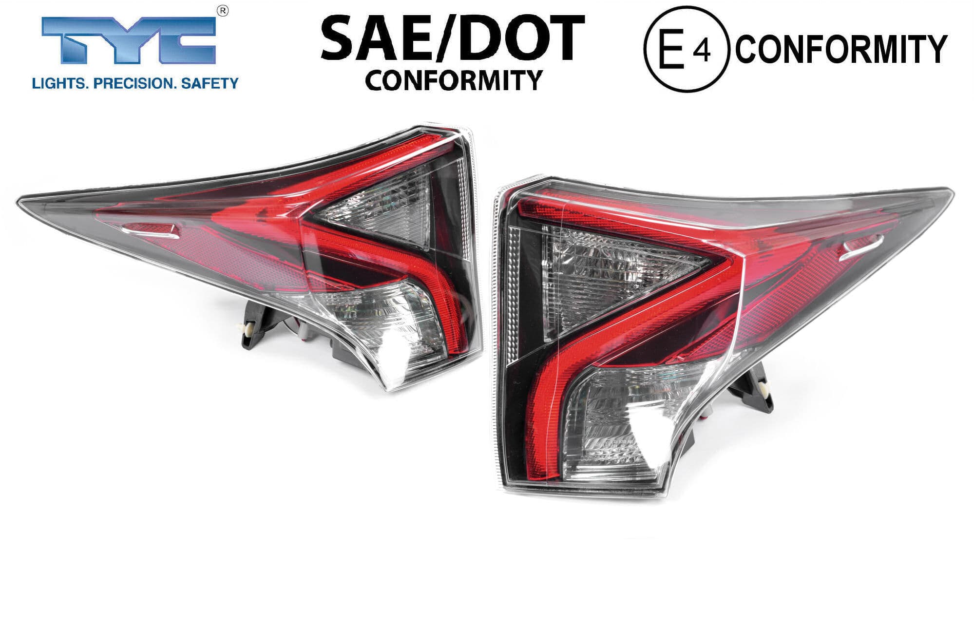 Pair LH+RH Upper Tail Light Rear Light LED For Toyota Prius ZVW50