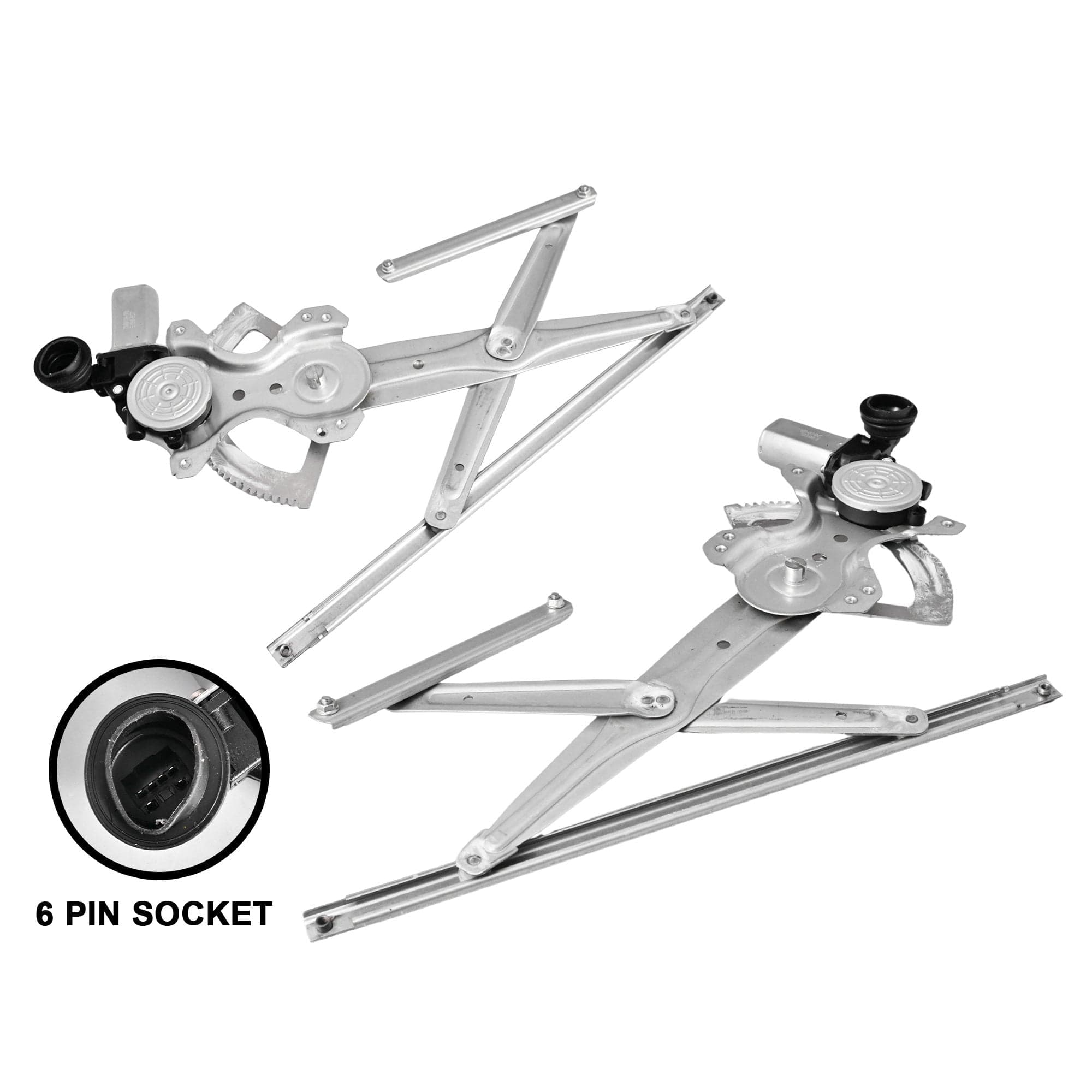 FRONT Pair LH+RH Window Regulator (6 Pin) For Toyota Corolla ZRE152