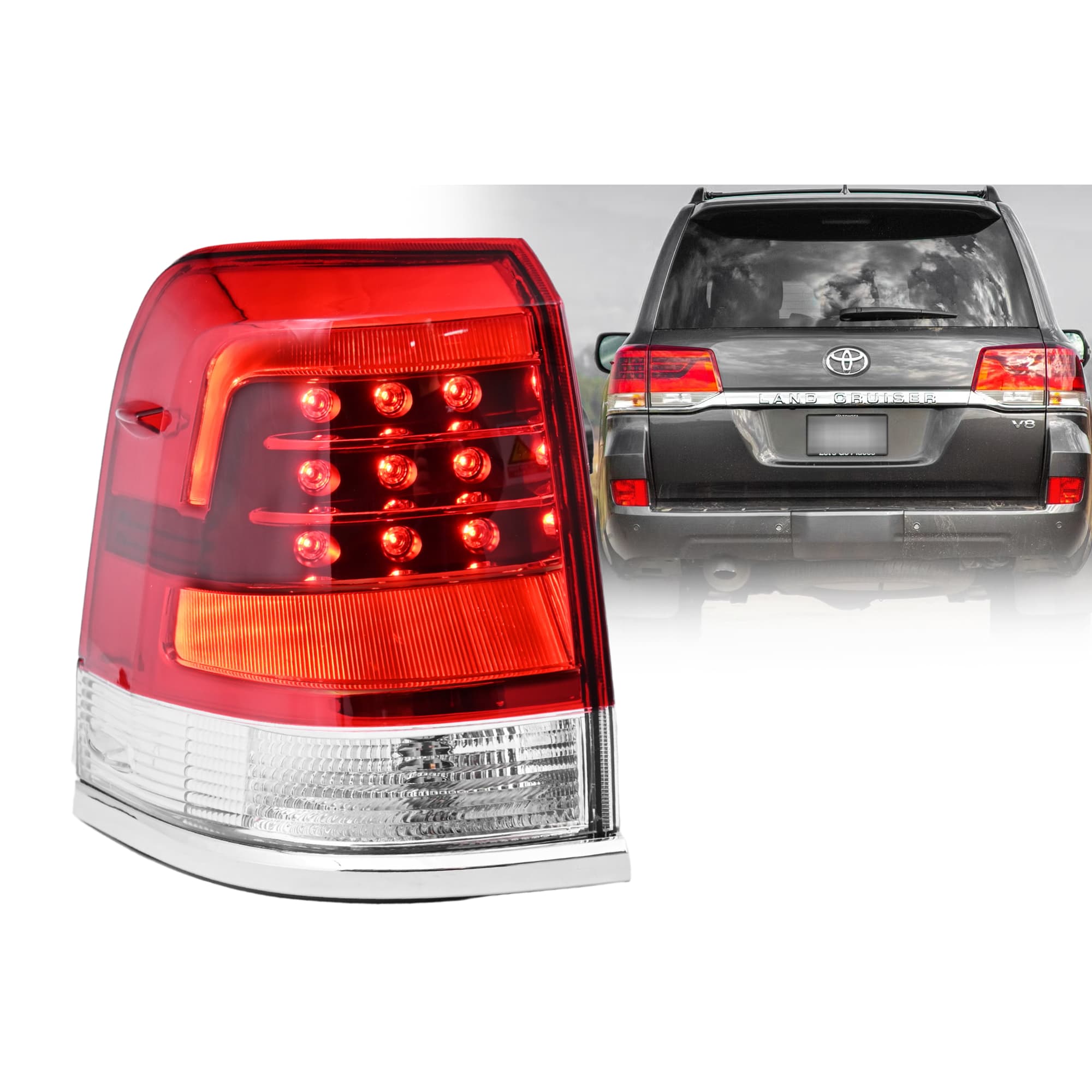 LH Left Tail Light Lamp LED For Toyota Landcruiser 200 Series 15~21