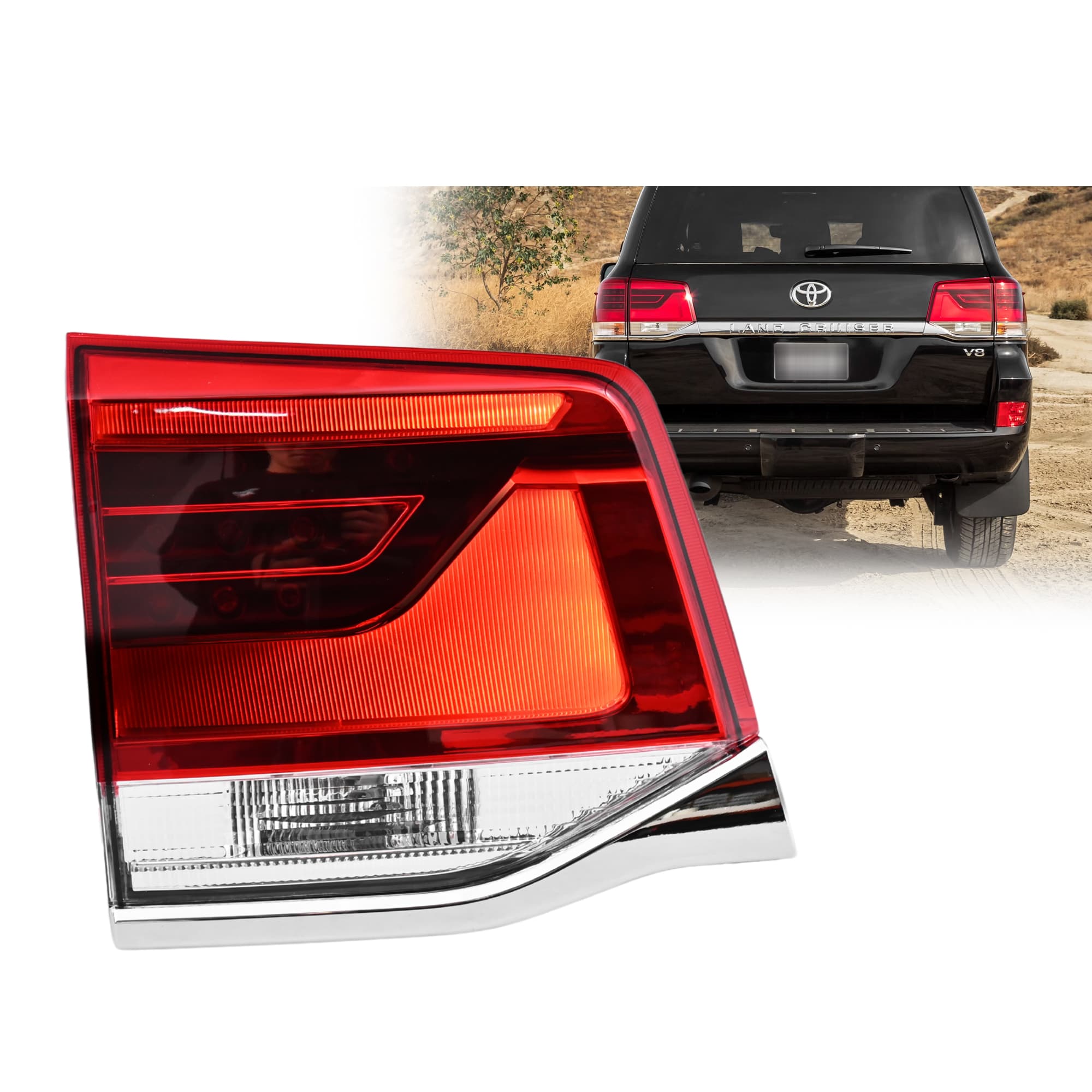 LH Left Inner Tail Light Lamp For Toyota Landcruiser 200 Series 15~21