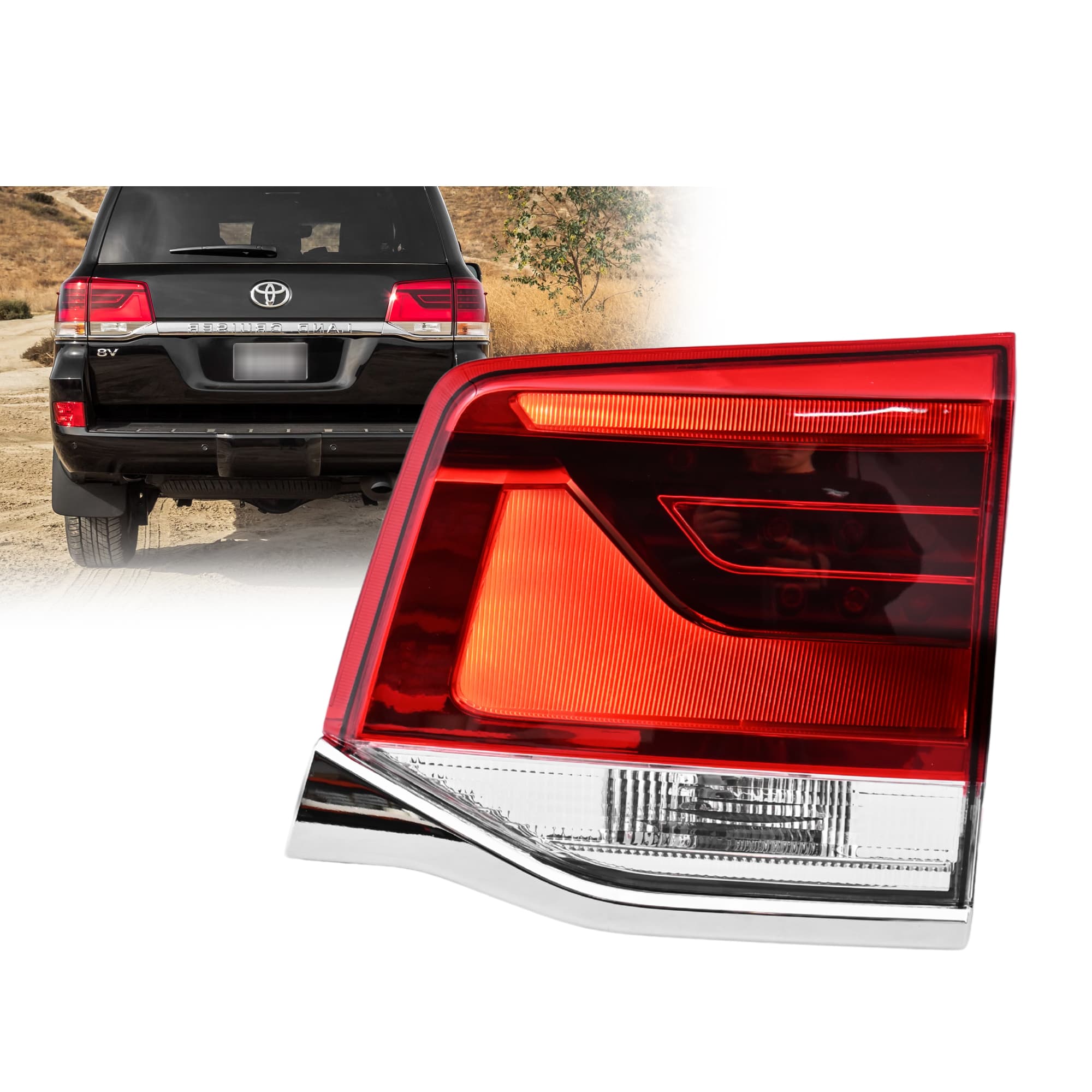RH Right Inner Tail Light Lamp For Toyota Landcruiser 200 Series 15~21