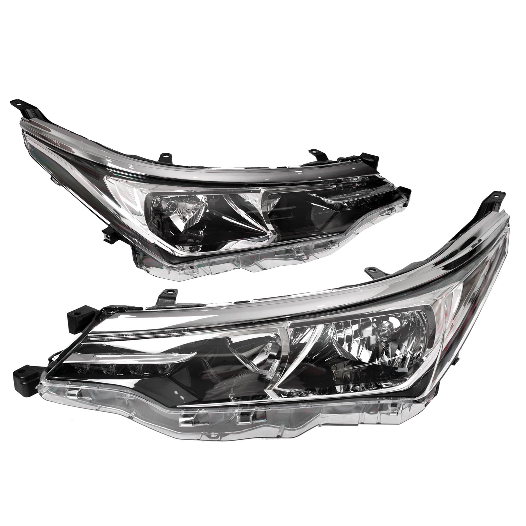 TYC Pair LH+RH Head Light Lamp Halogen For Toyota Corolla ZRE172 Sedan