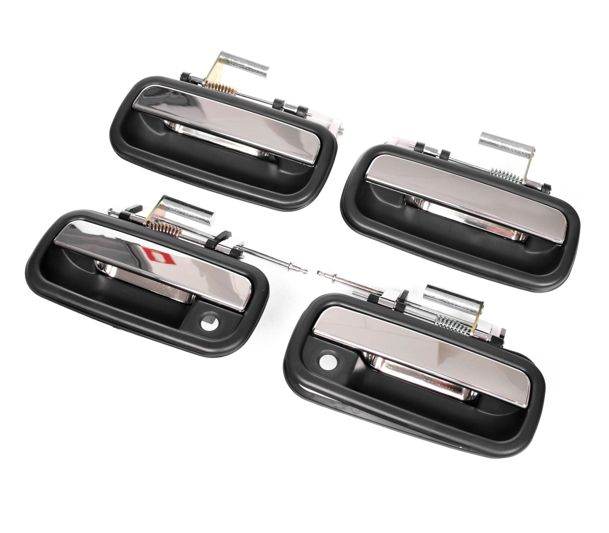 Set of 4 Pcs Outer Door Handle Chrome Black For Toyota Prado Series J95 96~02