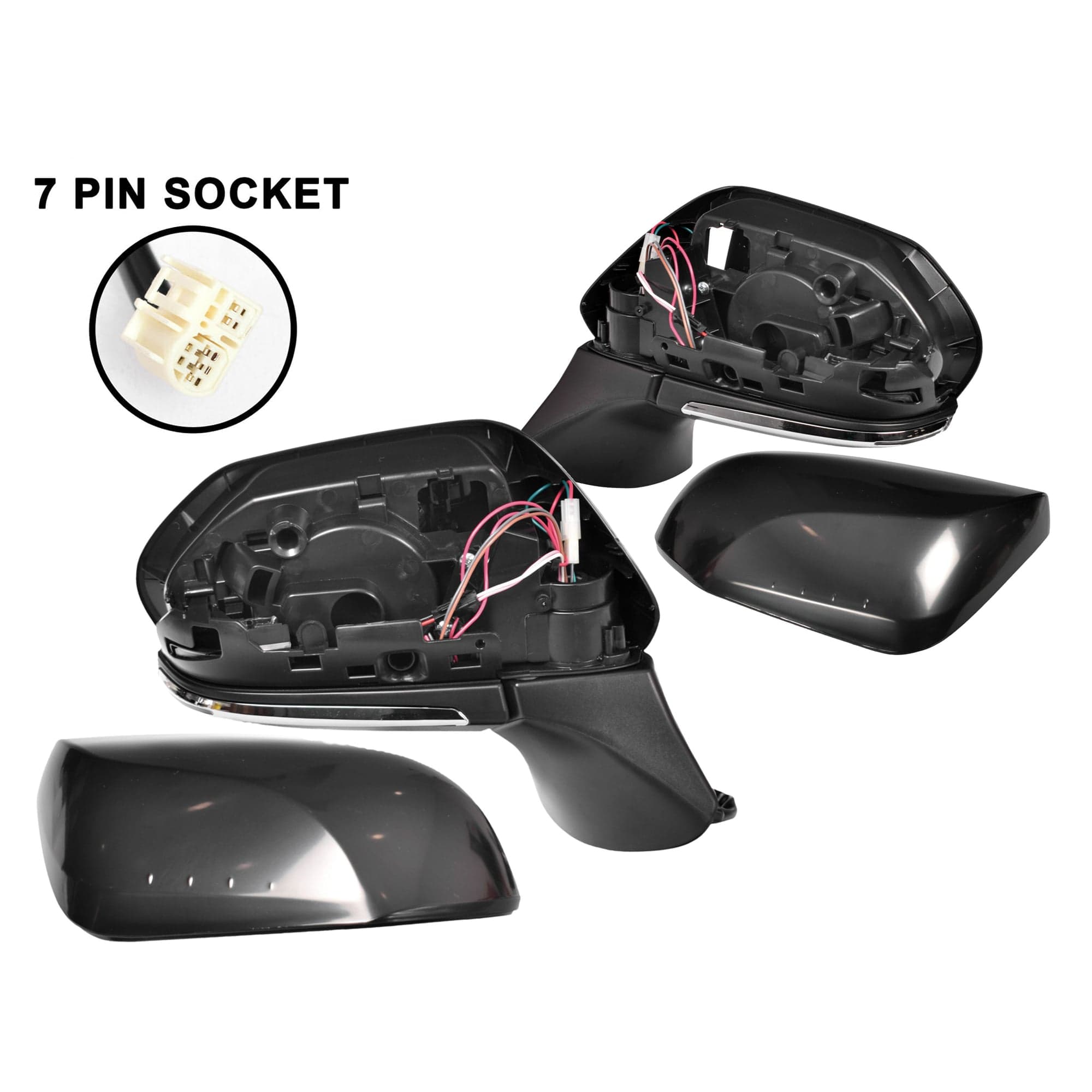 TYC Pair LH+RH Electric Door Mirror 7 PinFor Toyota Camry V70 H71 17~On *Emark
