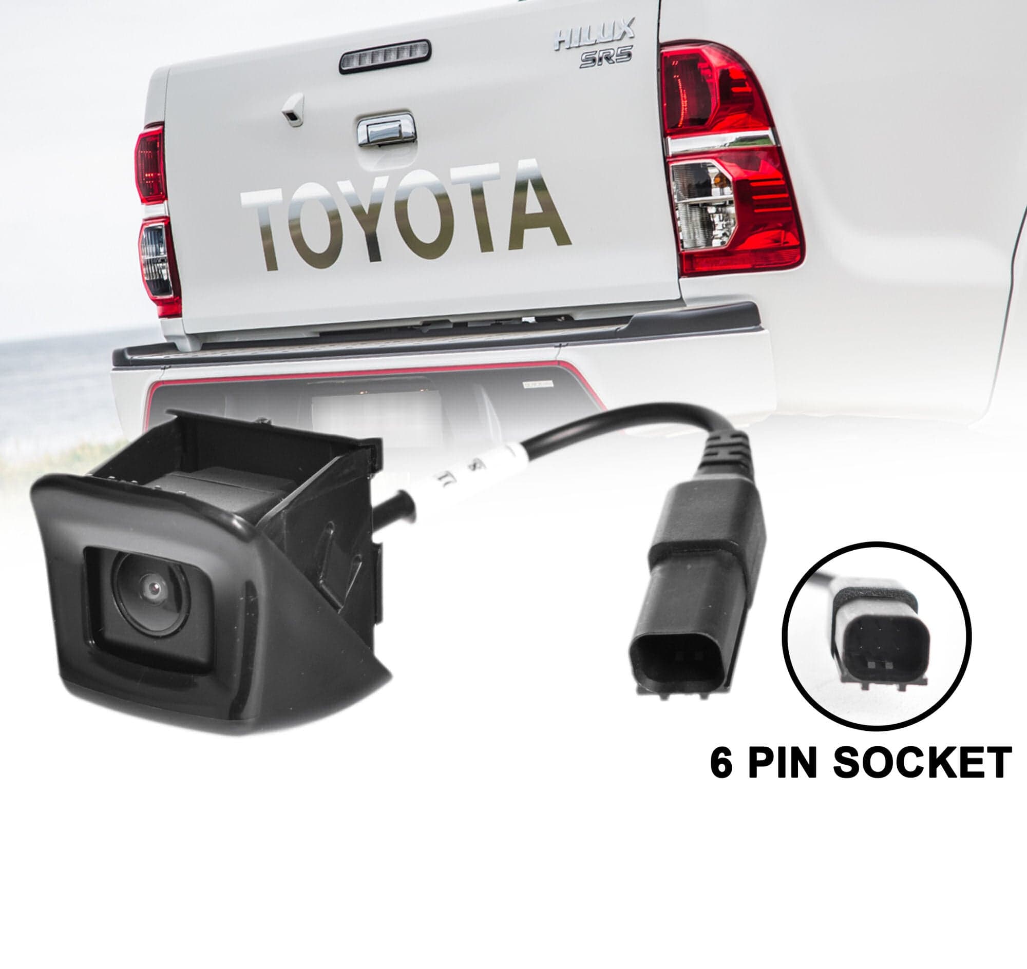 Back Up Rear View Tailgate Reverse Camera For Toyota Hilux 2WD 4WD Ute