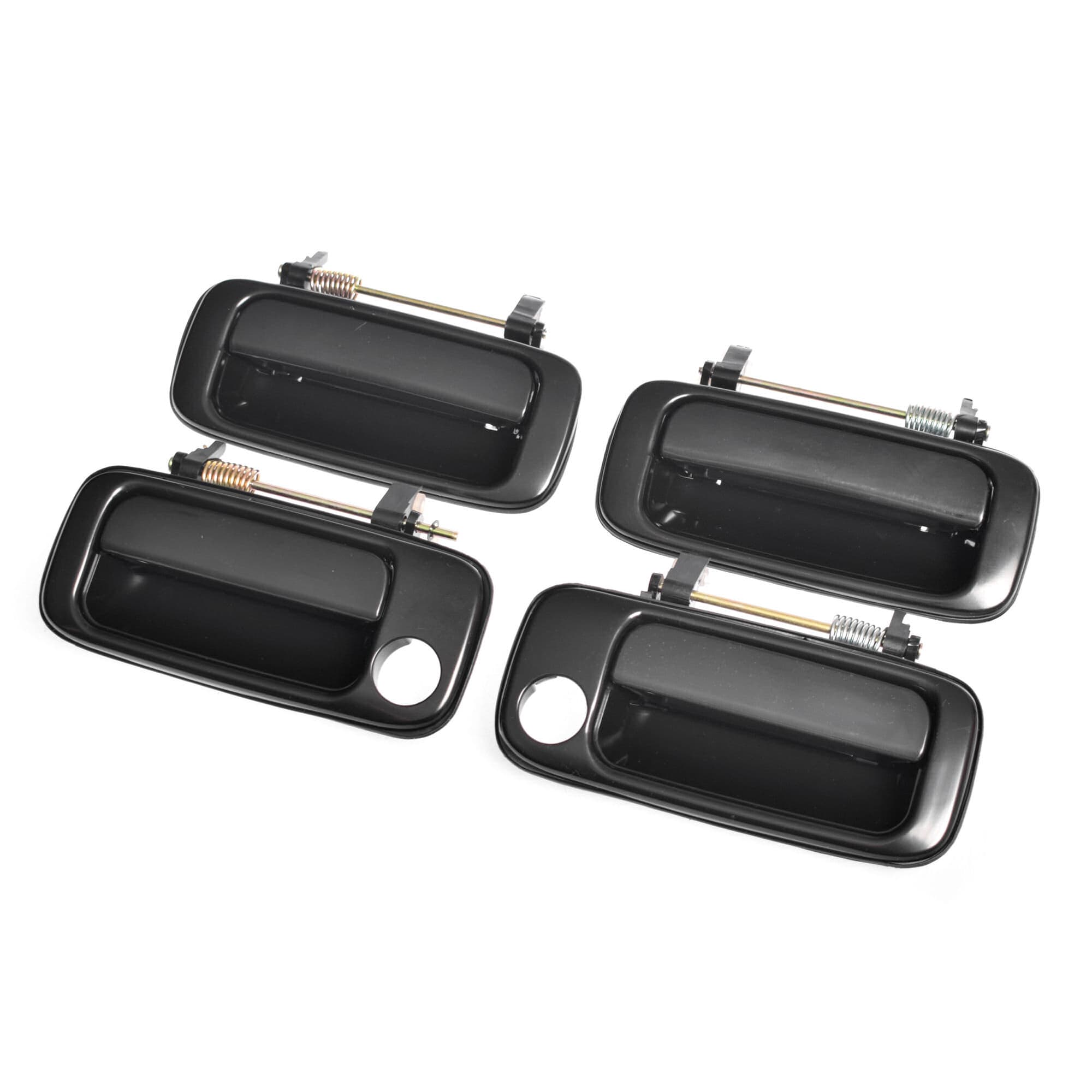 FRONT+REAR OUTER Door Handle Black For Toyota Landcruiser 80 Series 90~98 4 Pcs