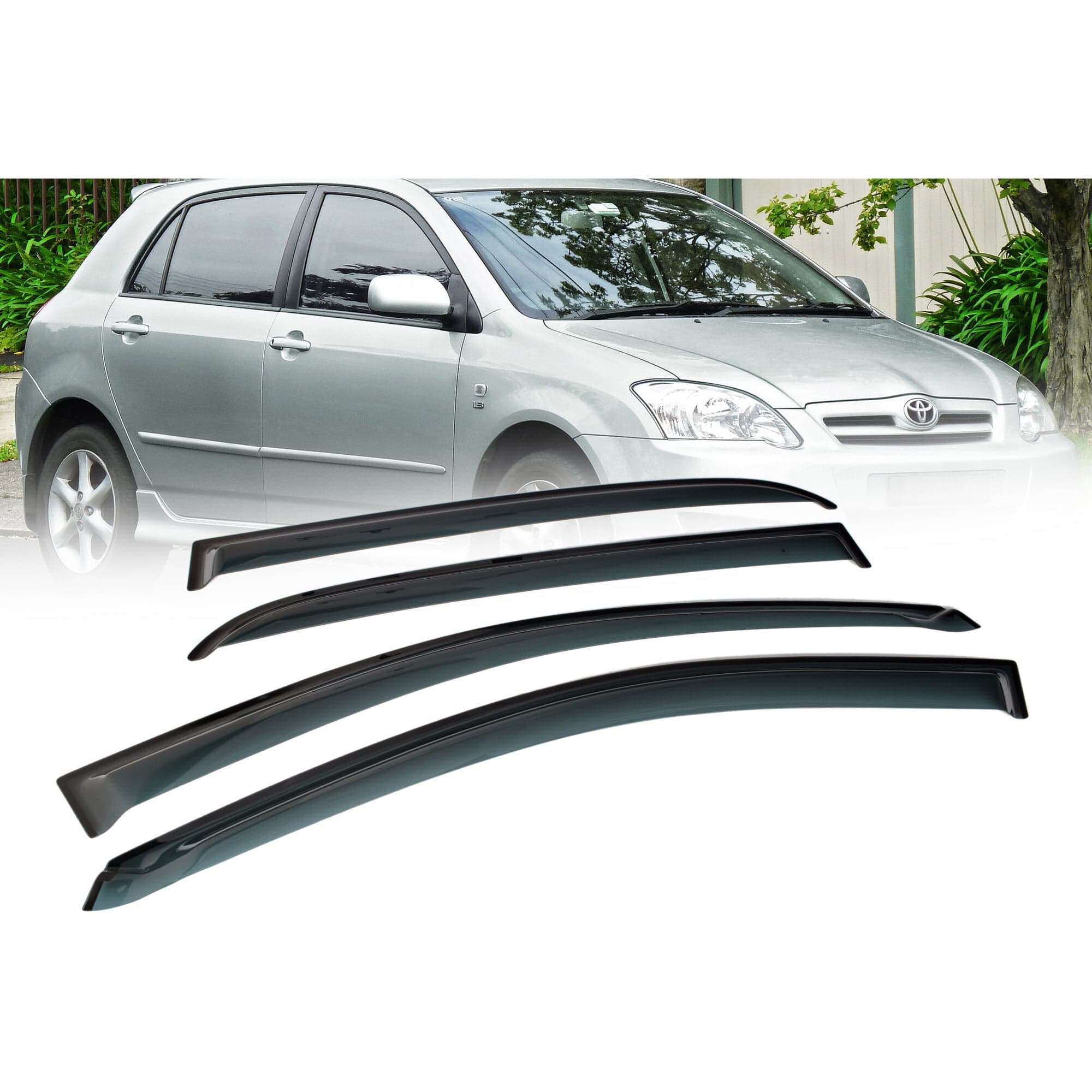 Weathershield Weather Shields Window Visor For Toyota Corolla ZZE122 Hatch 00~07