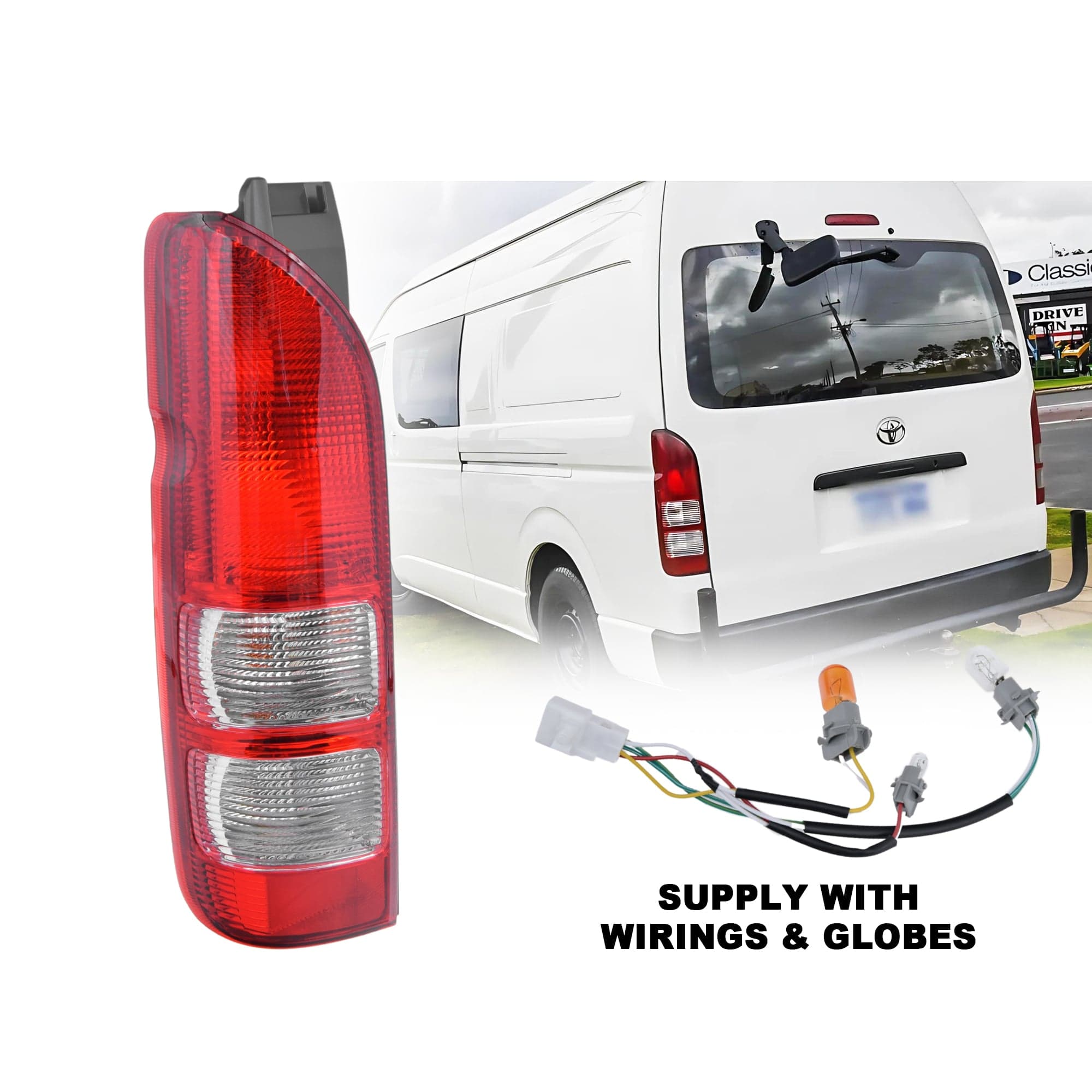 LH Left Hand Tail Light Assembly For Toyota Hiace Van Bus 05~19 *Emark