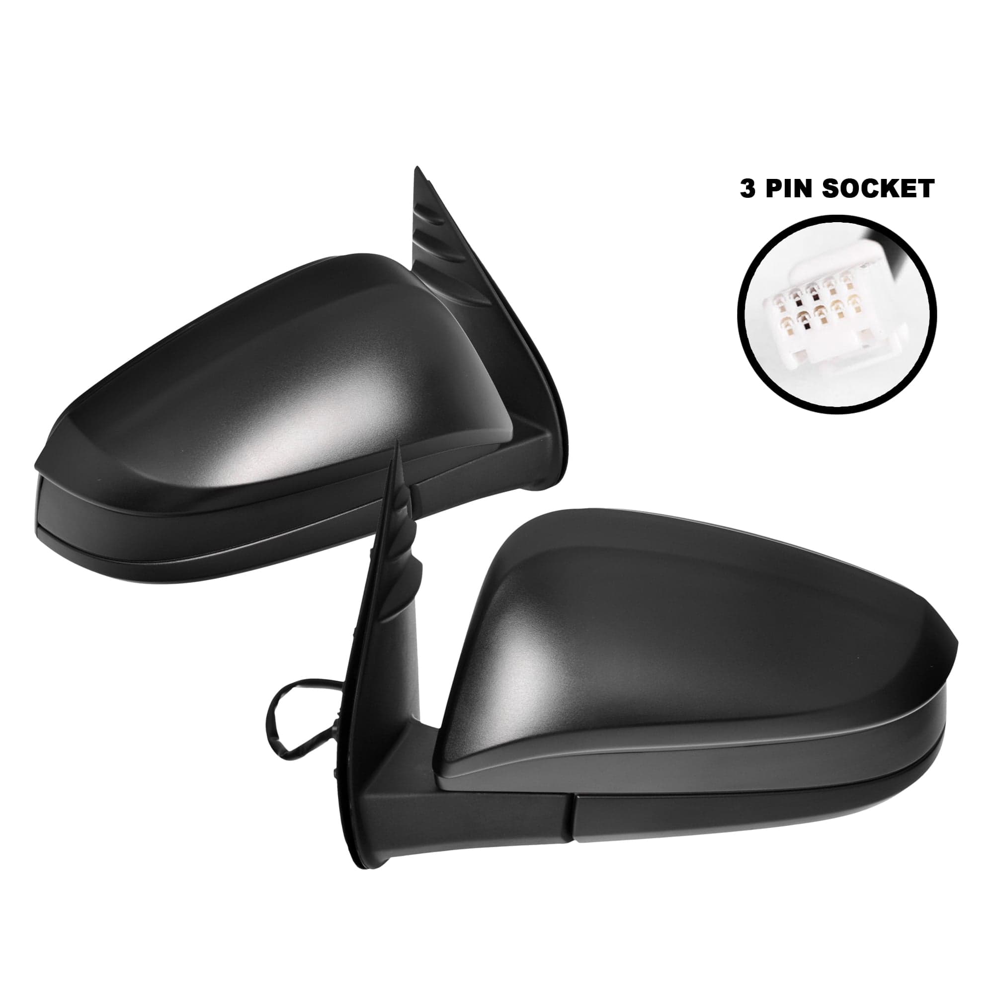 Pair LH+RH Electric Power Door Mirror 3Pins For Toyota Hilux Ute 2WD 4WD 15~25
