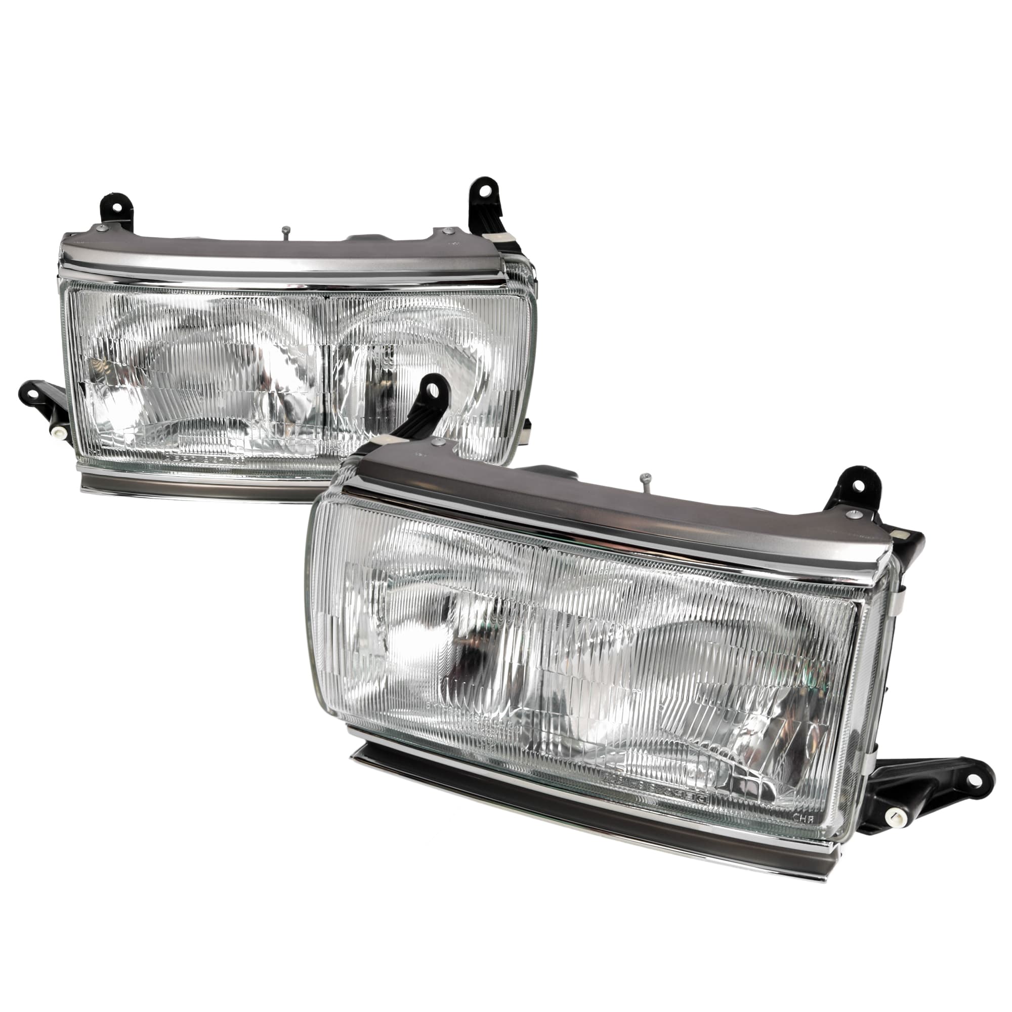 Pair LH+RH Head Light Front Lamp For Toyota Landcruiser J80 Sahara 1990~1994