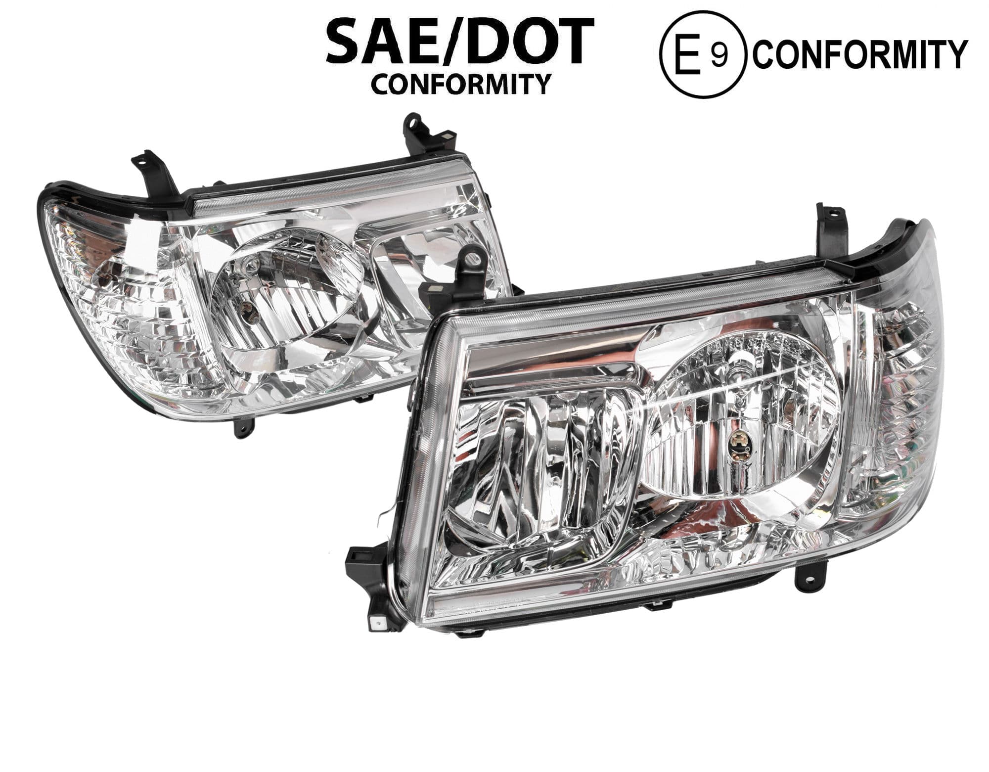 Set Pair LH+RH Head Light Lamp For Toyota Landcruiser J100 Series