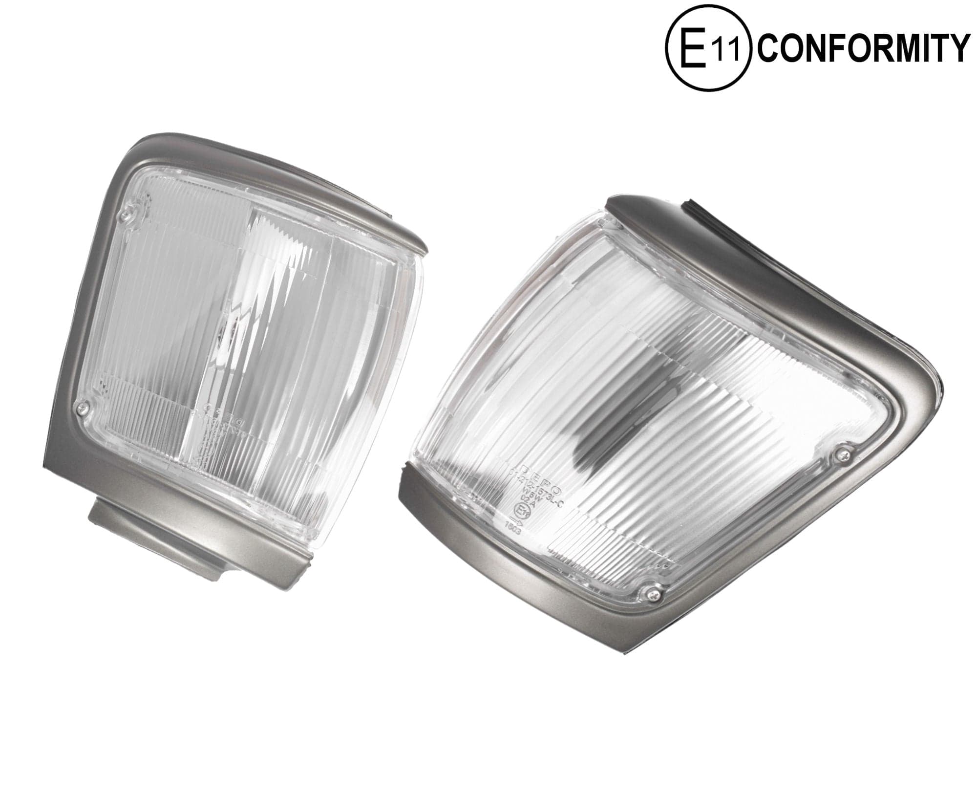 Pair LH+RH Corner Light Lamp Grey For Toyota Hilux 4 Runner SR5 Surf 1991~1997