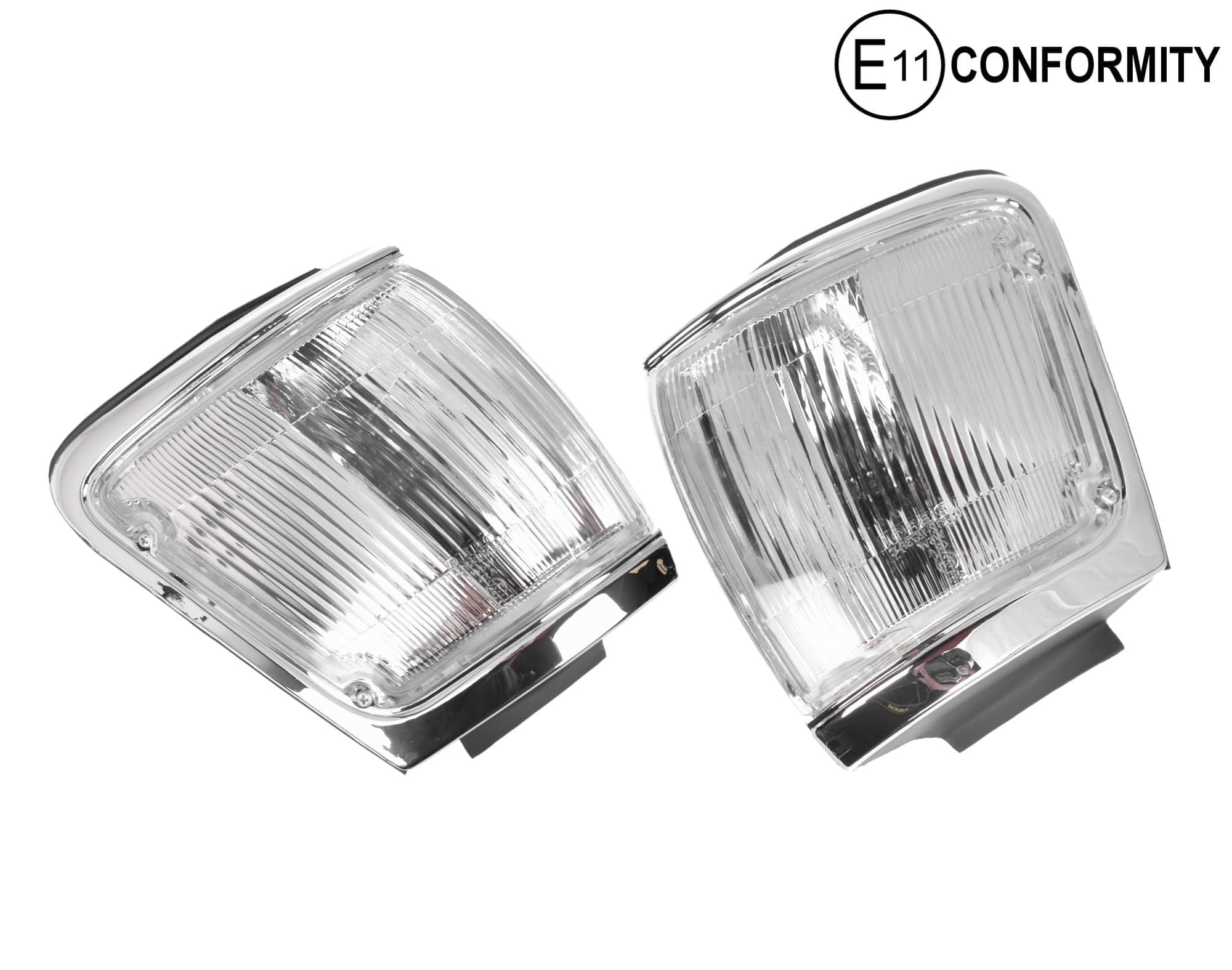Pair LH+RH Corner Light Lamp Chrome For Toyota Hilux 4 Runner SR5 Surf 130 91~97