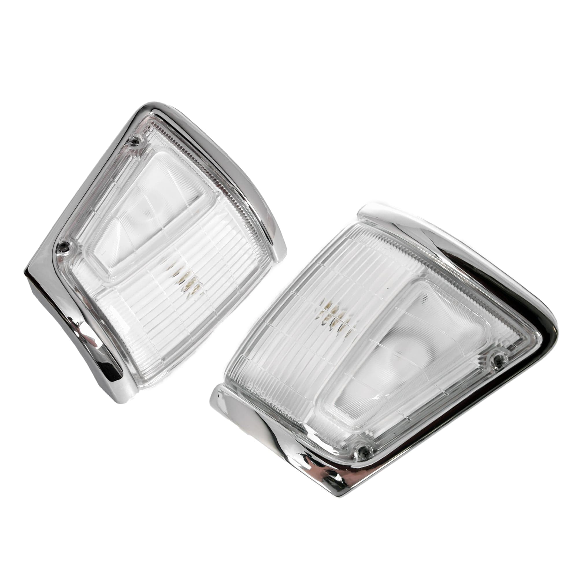 Set Pair LH+RH Corner Light Lamp Chrome For Toyota Hilux LN106 4WD 1991~1997