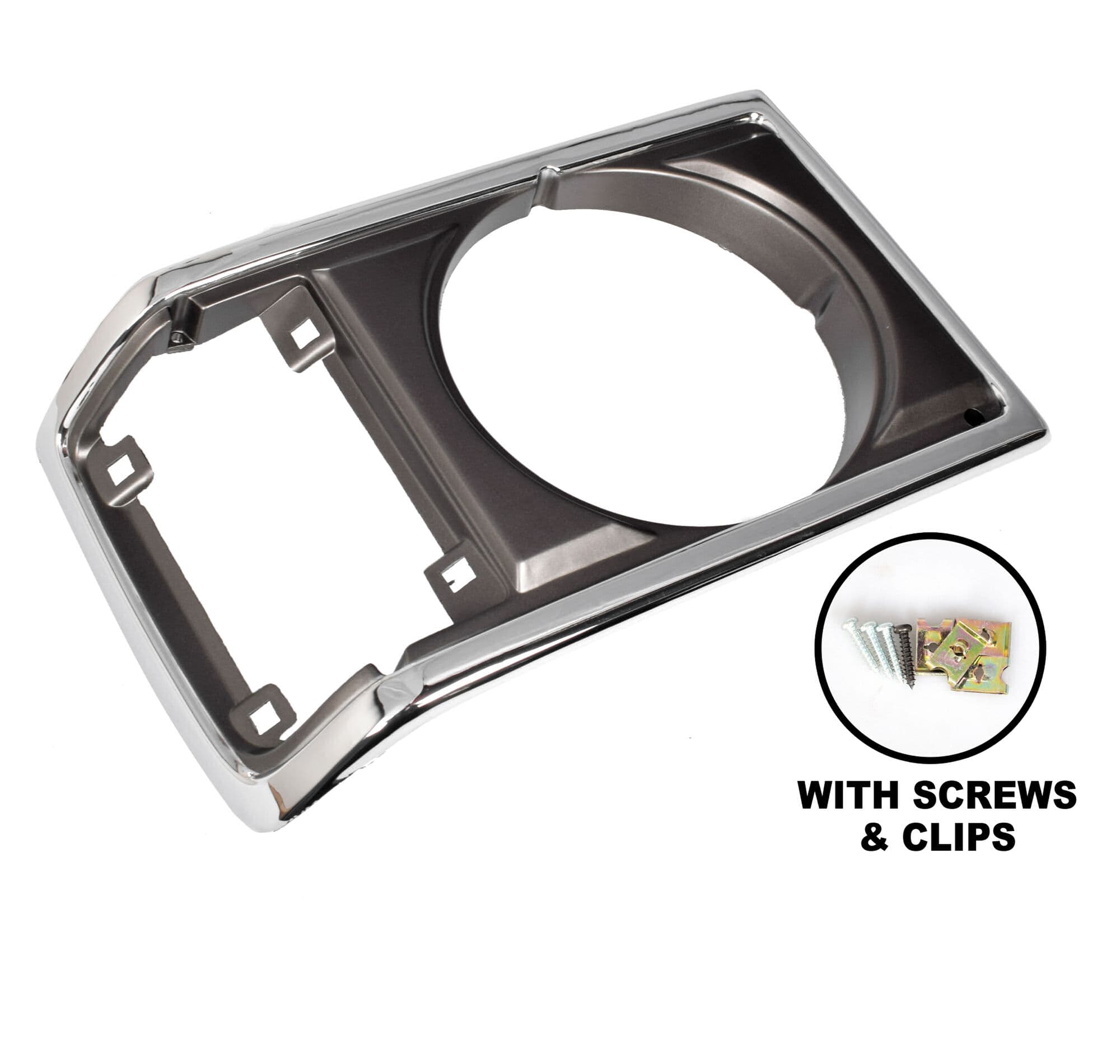 RH Right Head Light Case Rim Surround Chrome For Toyota Landcruiser FJ60 80~87