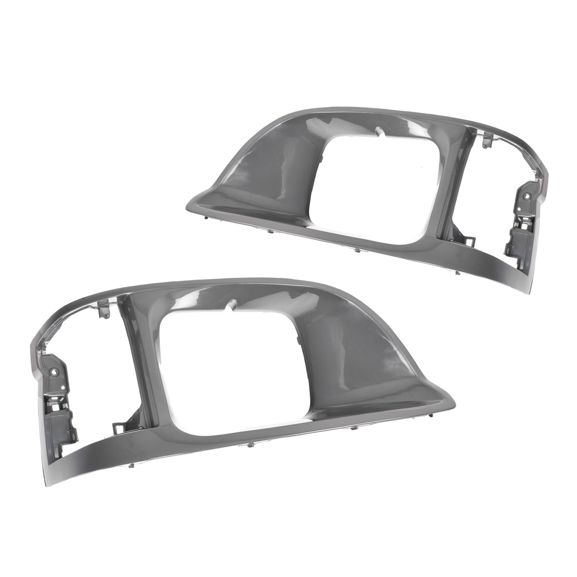 Pair LH+RH Head Light Lamp Case Rim Surround Grey For Toyota Hiace RZH 1998~2005