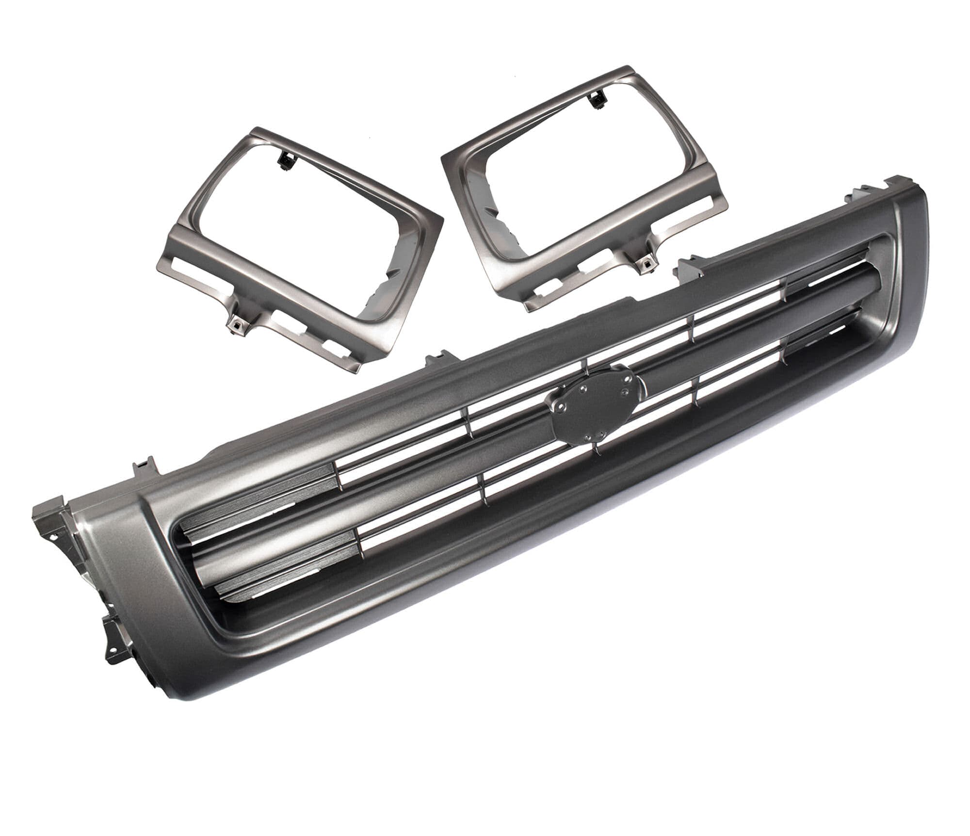 Front Main Grille + Head Light Rims Grey For Toyota Hilux 4WD LN106 1991~1994