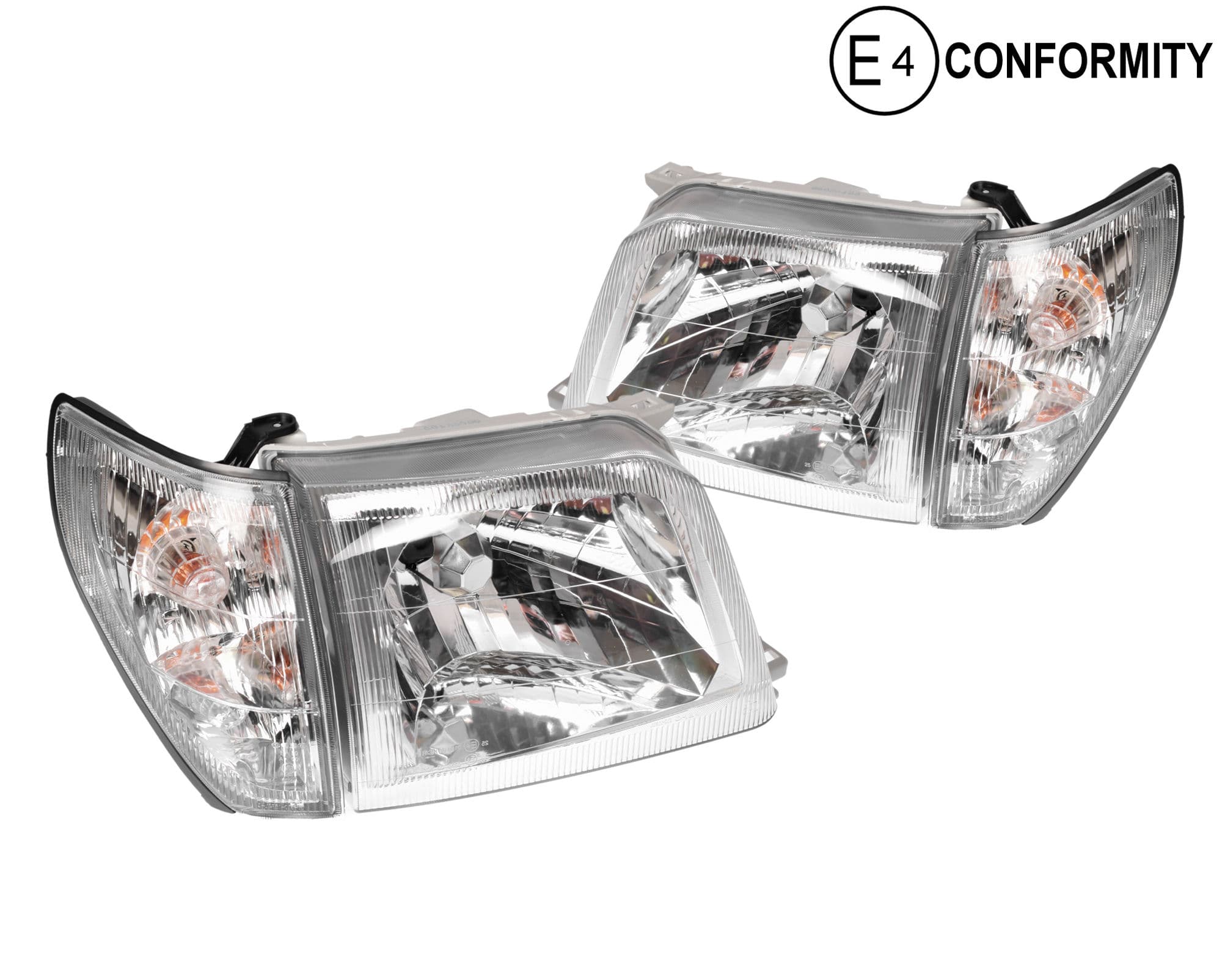 Pair LH+RH Head Light + Corner Lamp For Toyota Landcruiser Prado J95 1999~2002