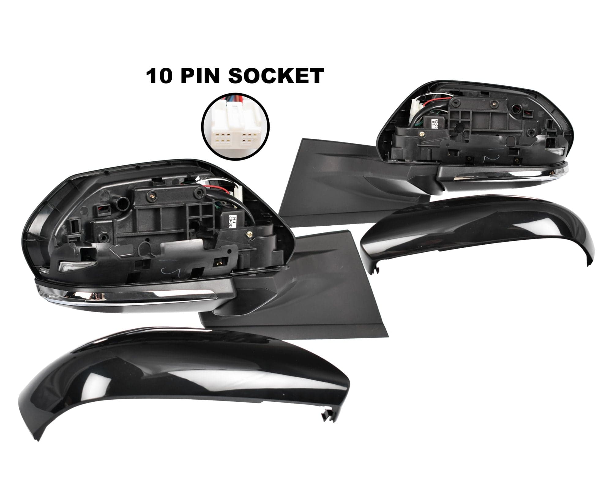 Pair LH+RH Electric Door Mirror 10 Pin For Toyota Prius ZVW50 Hatch