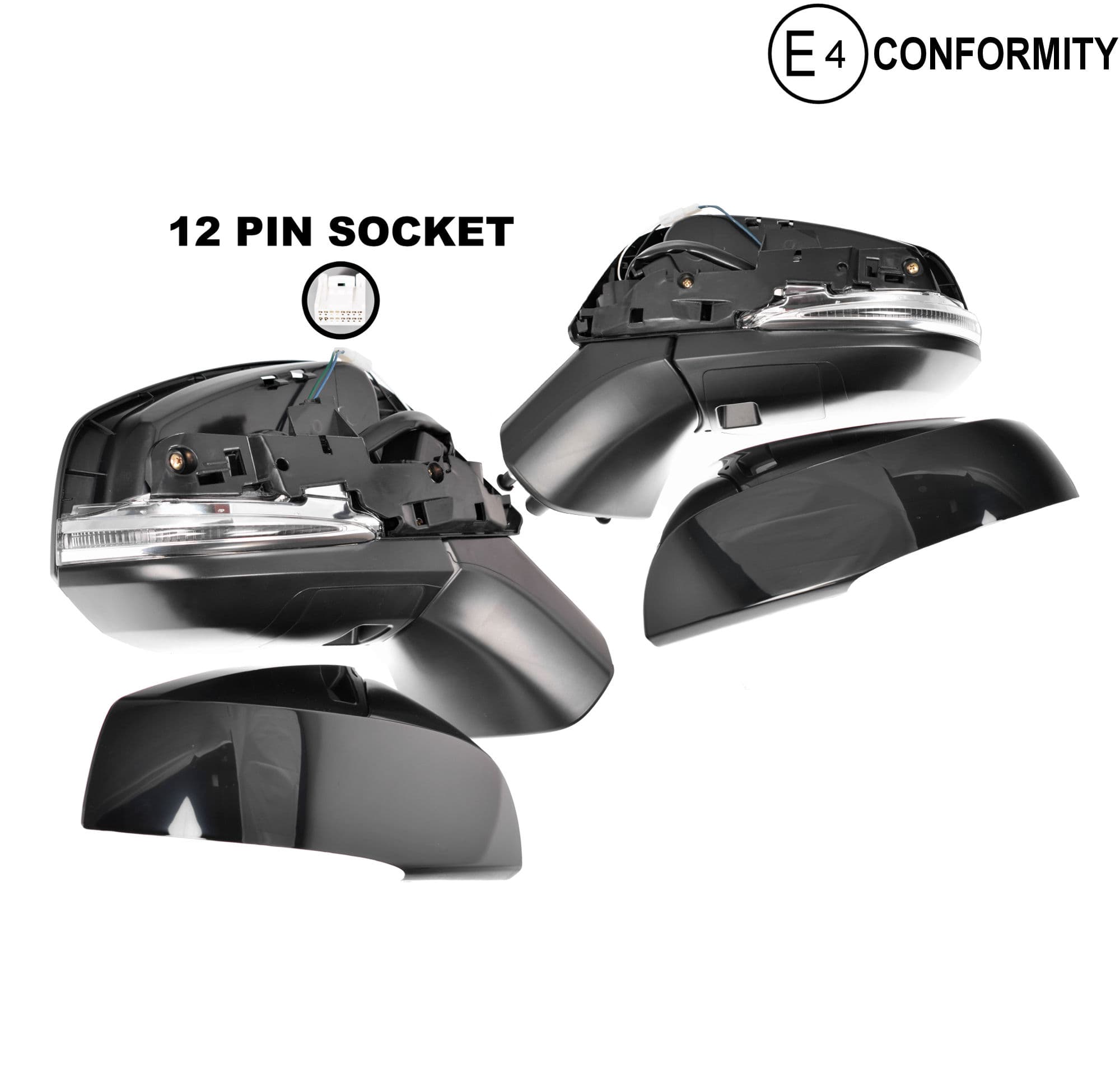 Pair LH+RH Electric Door Mirror 12 Pin For Toyota RAV4 50 Series GX GXL 18~21