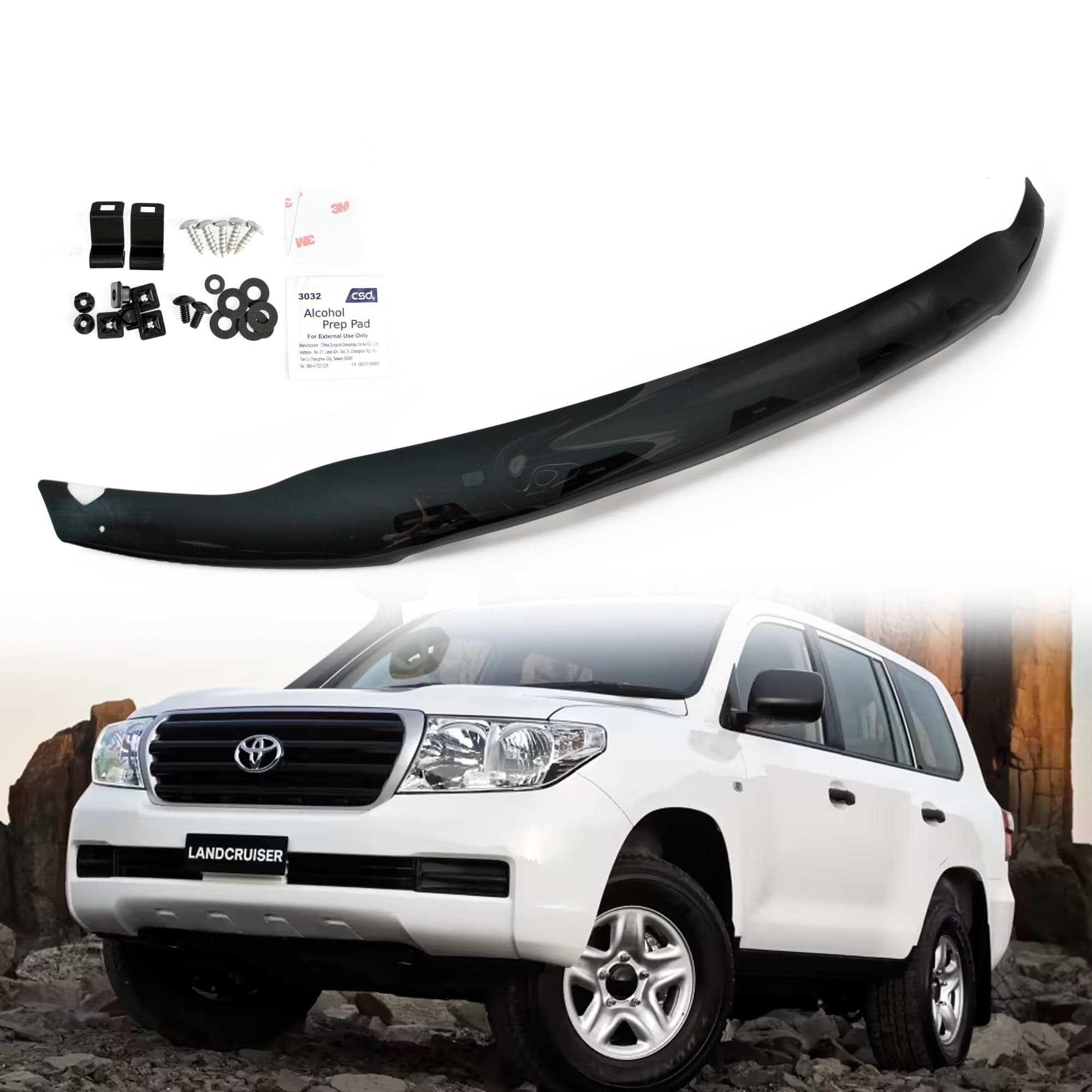 Bonnet Protector Hood Deflector Guard For Toyota Landcruiser 200 Series 07~15