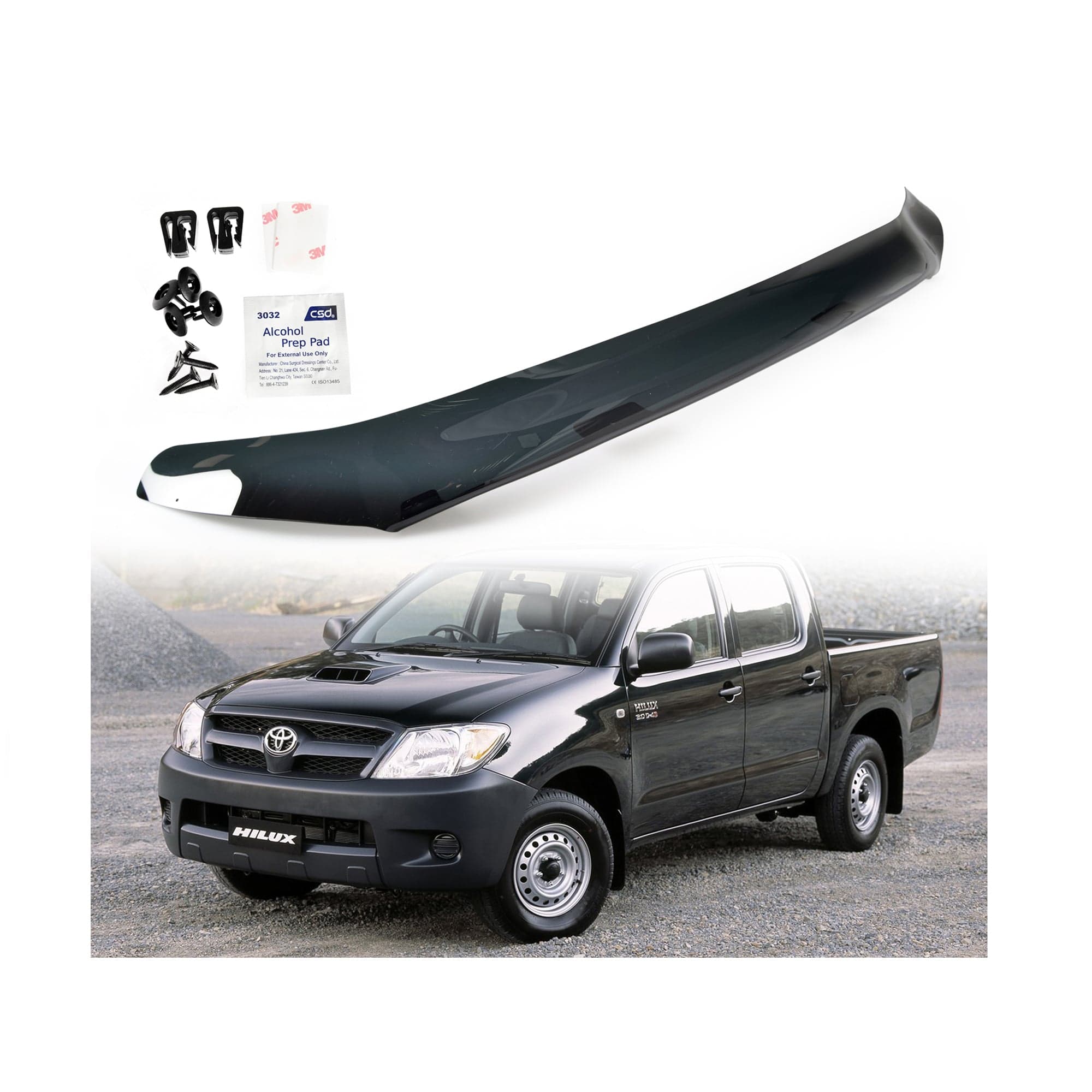 Bonnet Protector Hood Deflector Guard For Toyota Hilux KUN GGN Ute